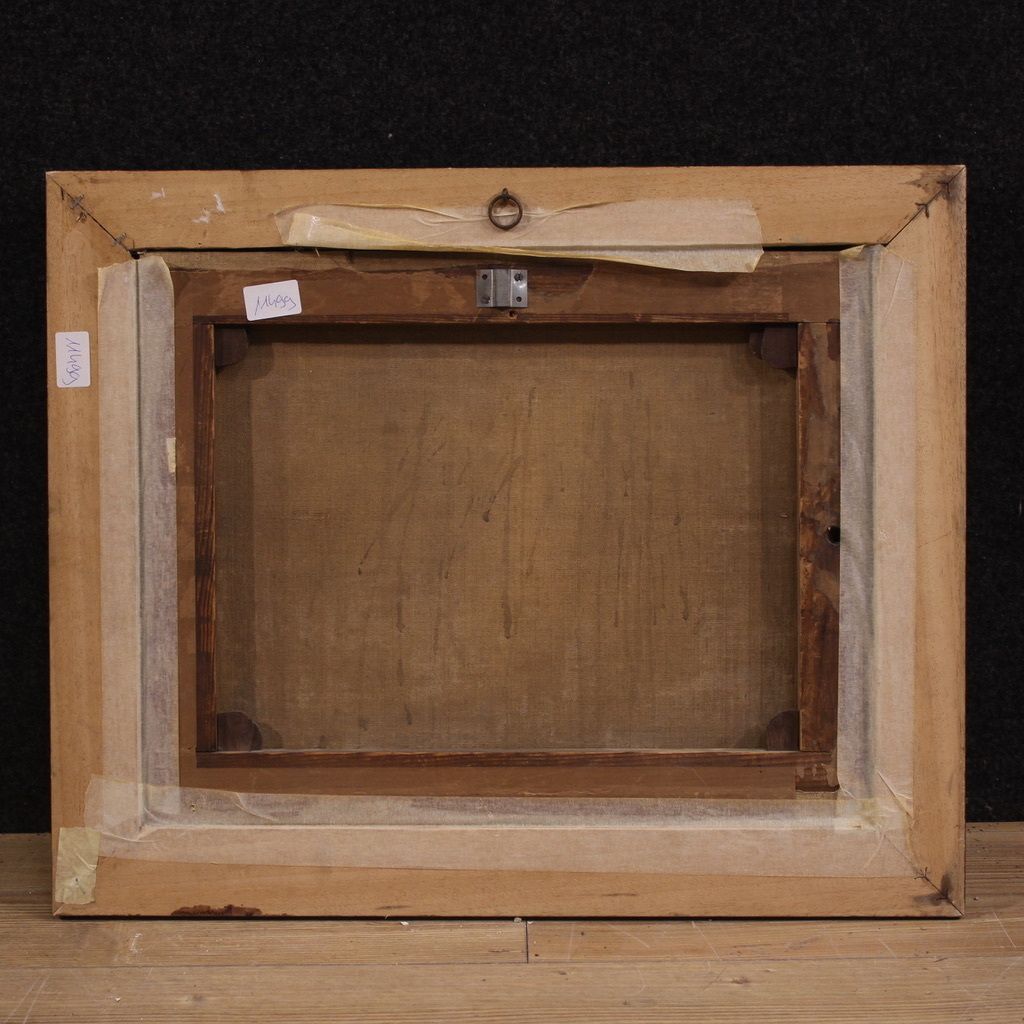 photo furniture Antique Italian Painting From The 18th Century, Landscape With Pastoral Scene