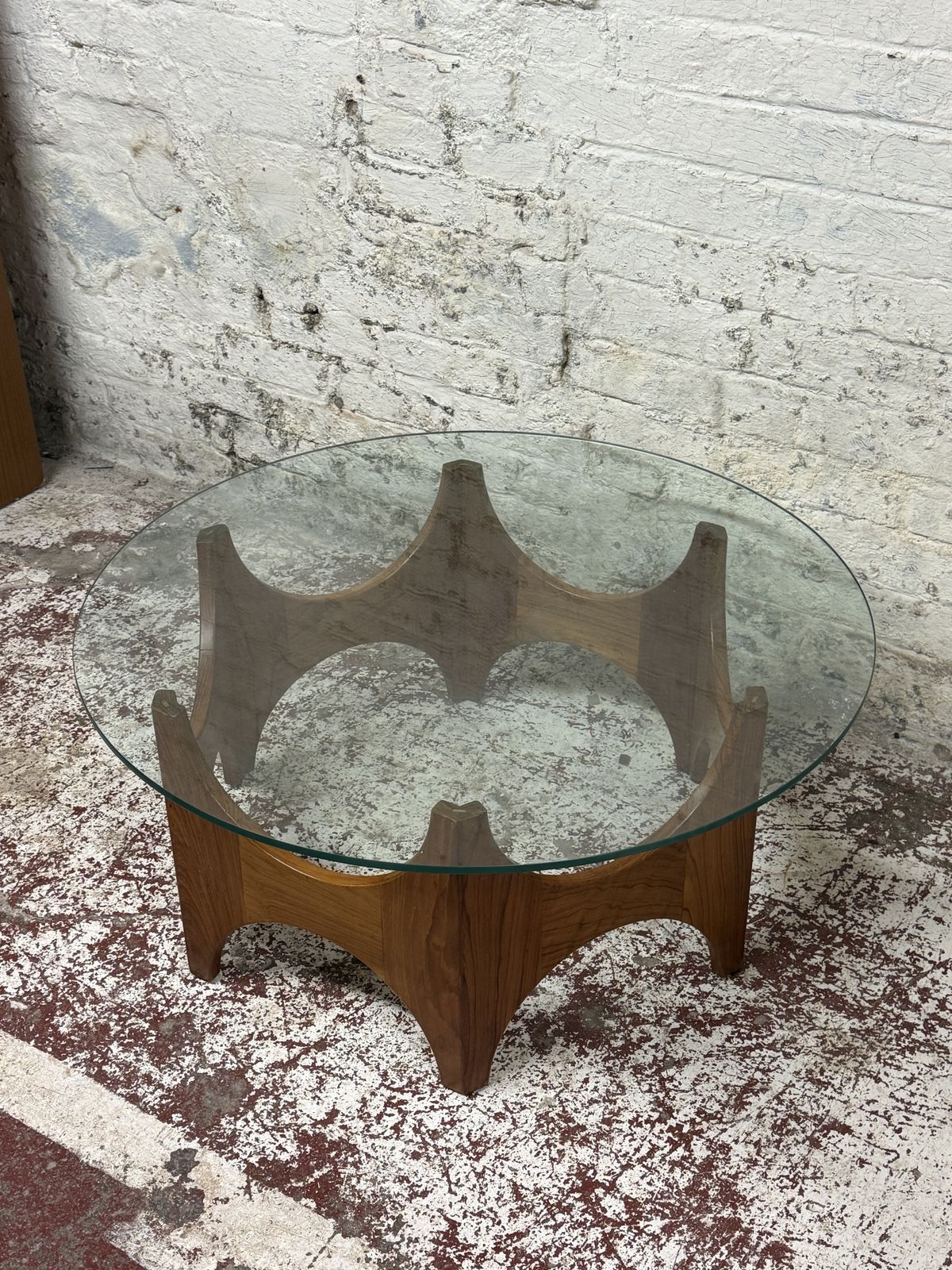 Outstanding Mid Century Thought To Be Danish Large Teak Glazed Coffee Table photo Furniture