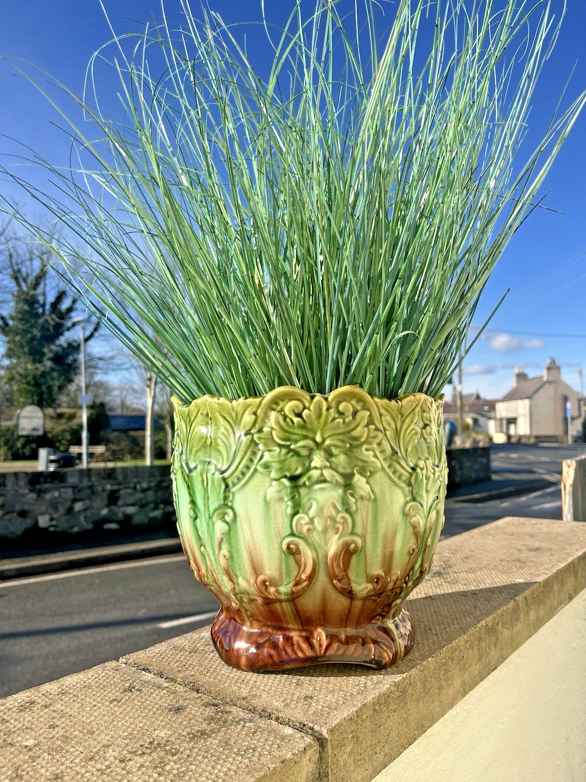 Antique English Majolica Mask Green Man Jardiniere Plant Pot Thomas Forester ? photo Home Decor