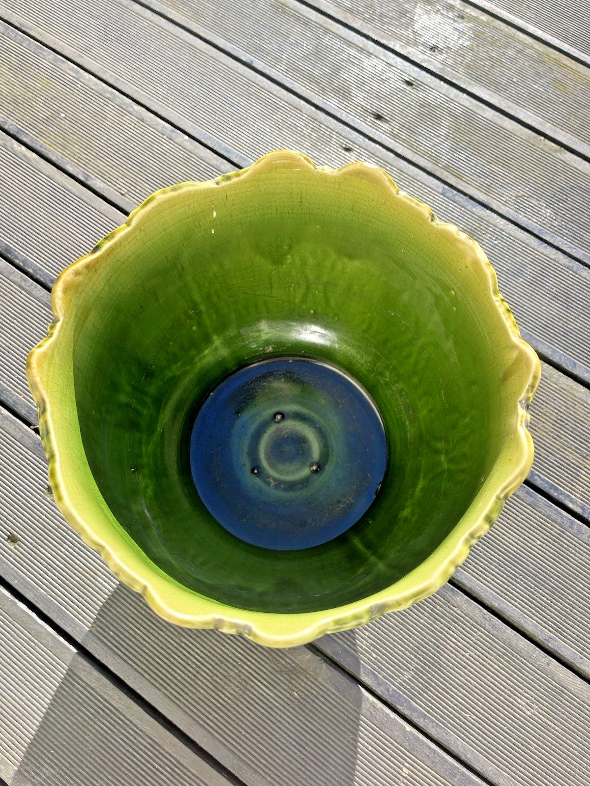 Home Decor Antique English Majolica Mask Green Man Jardiniere Plant Pot Thomas Forester ? photo