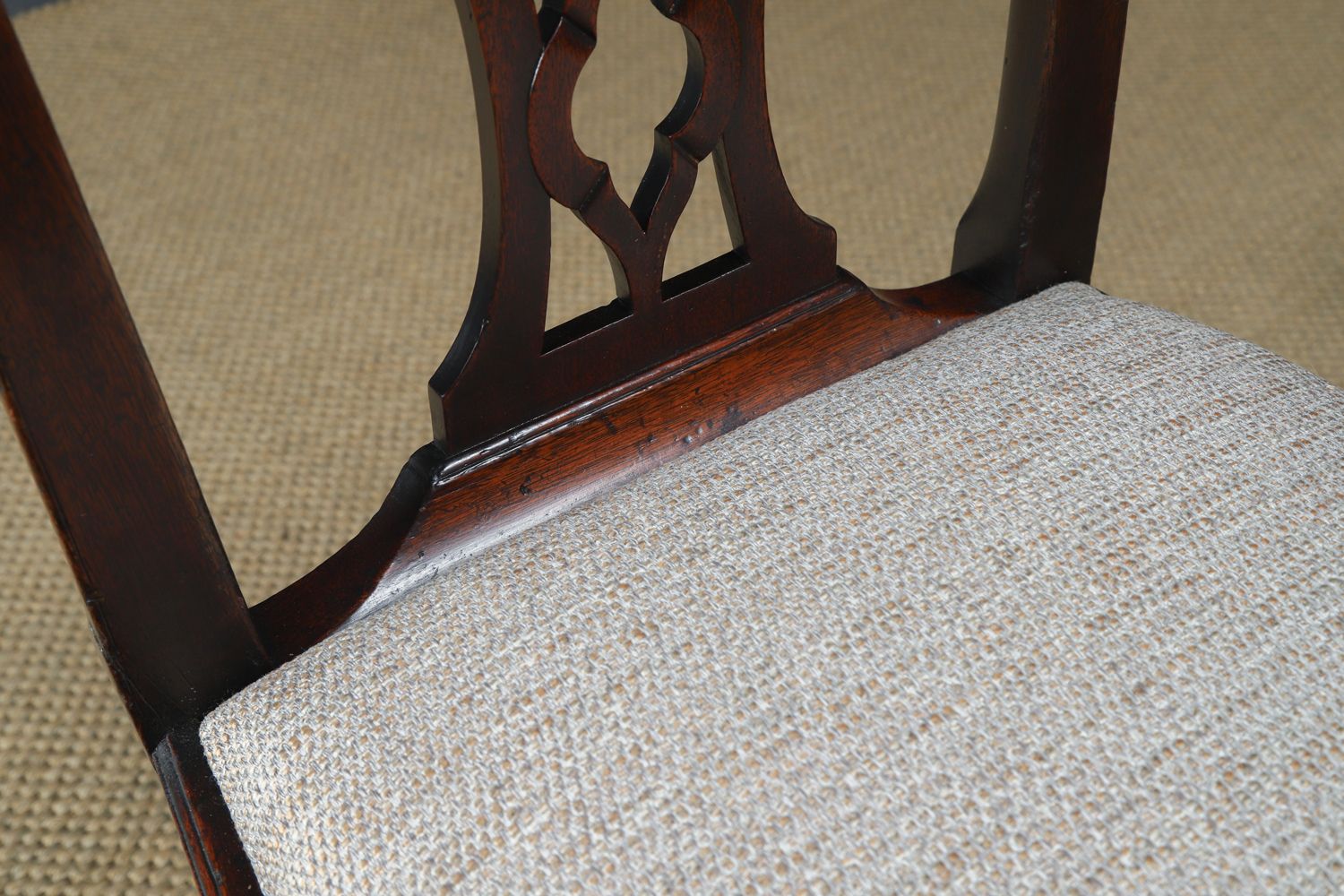 Antique English Pair Of Thomas Chippendale Mahogany Office Desk Dining Chairs (Circa 1820) photo vintage