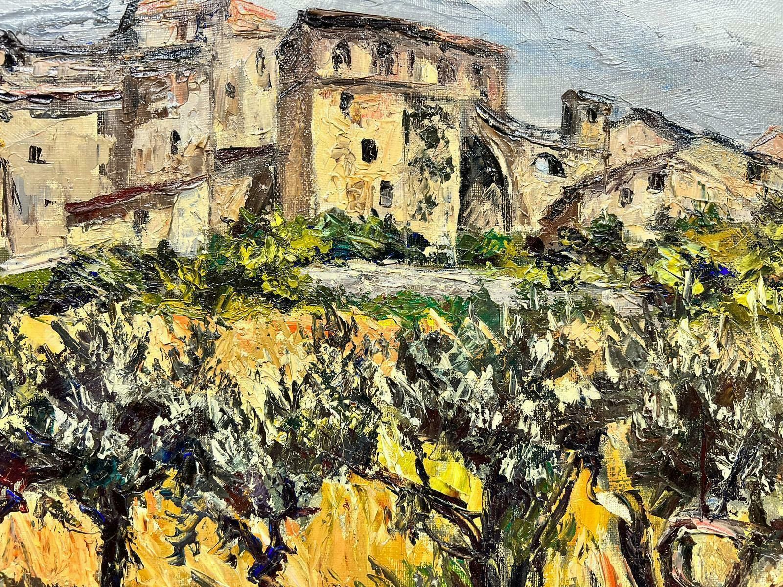 Josine Vignonolive Groves In Provence Village French Post Impressionist Signed Oil 1960's1960's photo Art