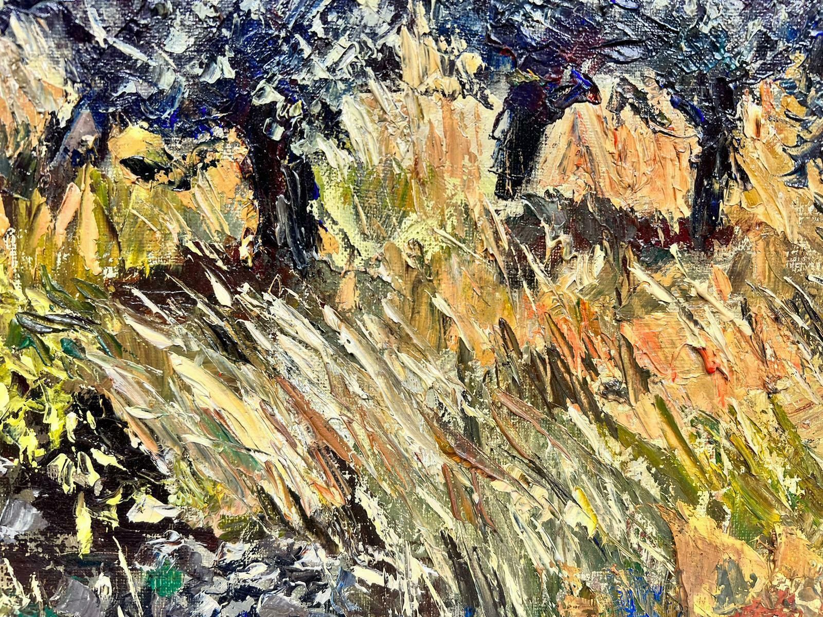 Josine Vignonolive Groves In Provence Village French Post Impressionist Signed Oil 1960's1960's photo vintage