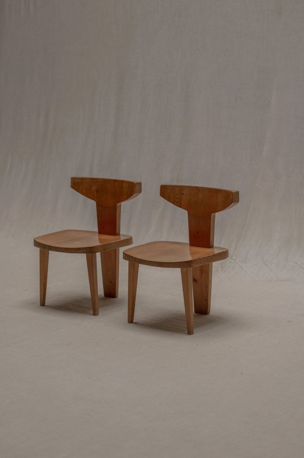 Furniture Set Of Two Sculptural Side Chairs By Jacob Kielland Brandt, Denmark, 1960s. photo