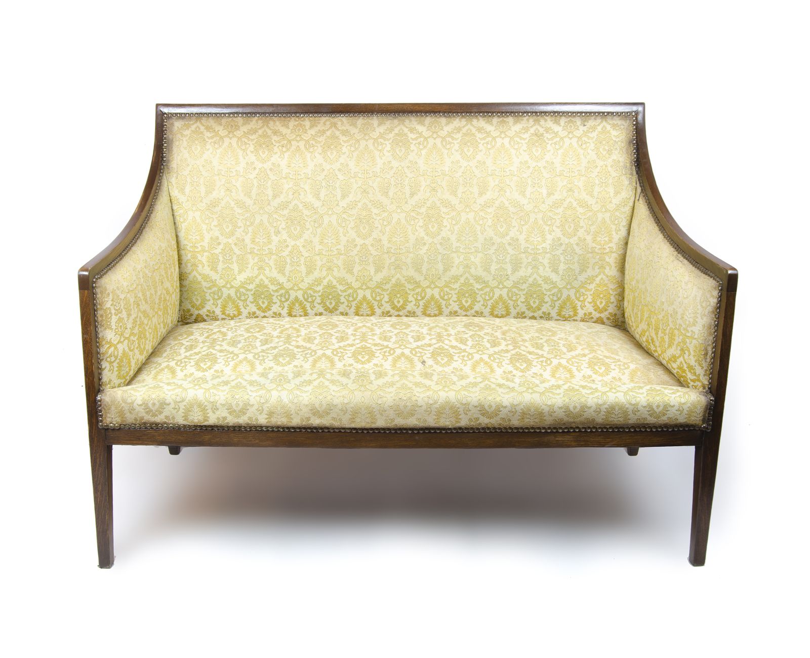 1940s Mid Century Modern Two Seat Oak Settee By Comte And Design Attributed To Jean Michel Frank, Argentina photo furniture