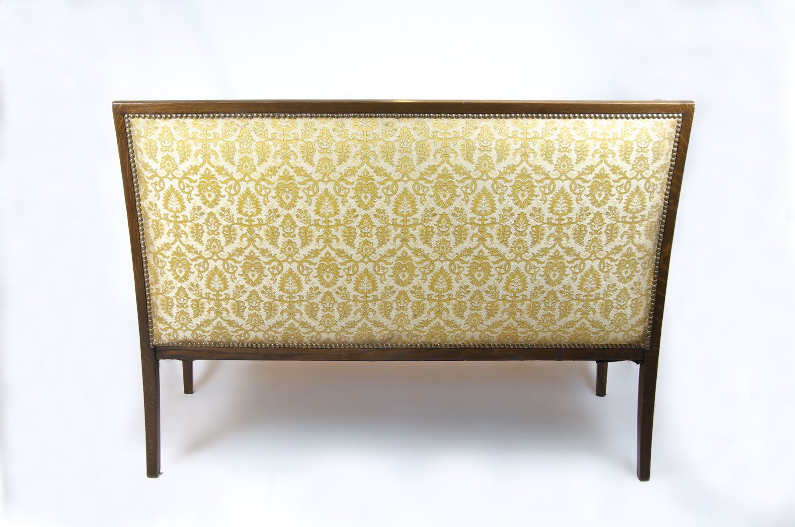 1940s Mid Century Modern Two Seat Oak Settee By Comte And Design Attributed To Jean Michel Frank, Argentina photo for sale