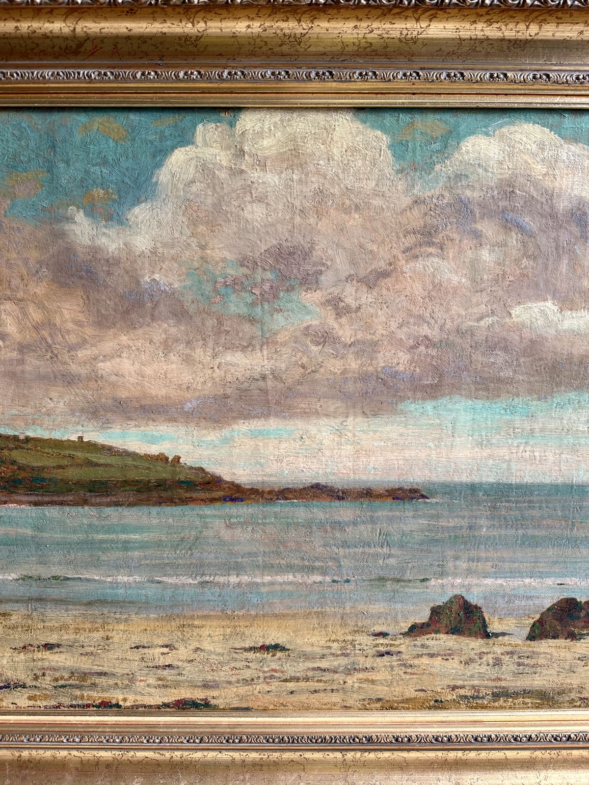 Large St Ives School Oil Painting, Porthmeor Beach, 1924, Signed & Exhibited photo 2250.0