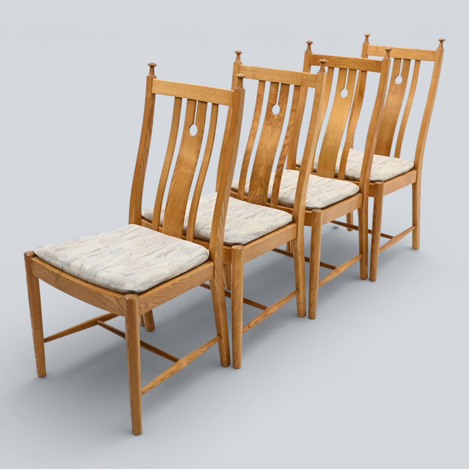 Ercol Set 4 Dining Chairs Saville Range Light Finish Cushions Free Uk Delivery* photo for sale