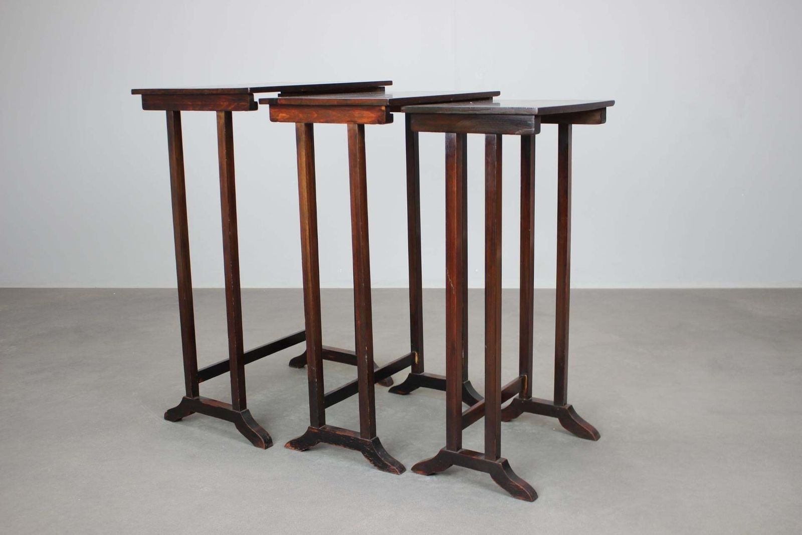 Art Deco Nesting Tables In Mahogany Veneer, 1930's, Czechoslovakia photo for sale