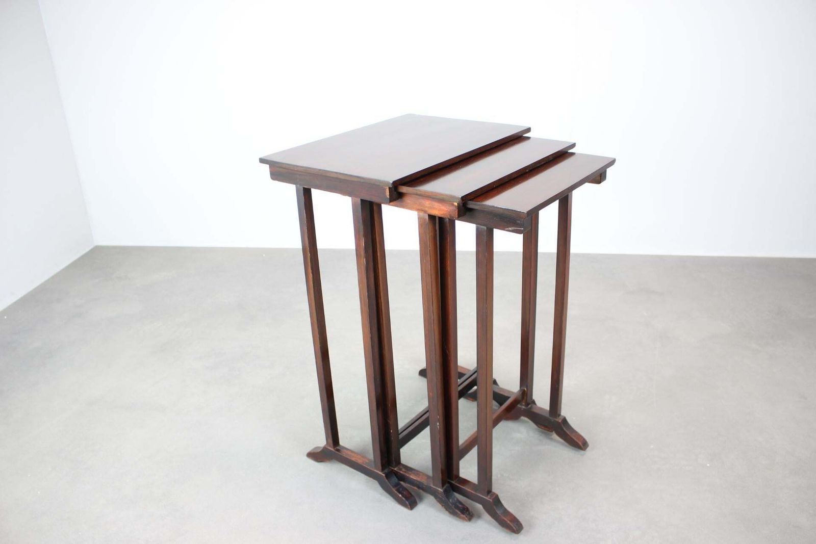 photo buy Art Deco Nesting Tables In Mahogany Veneer, 1930's, Czechoslovakia