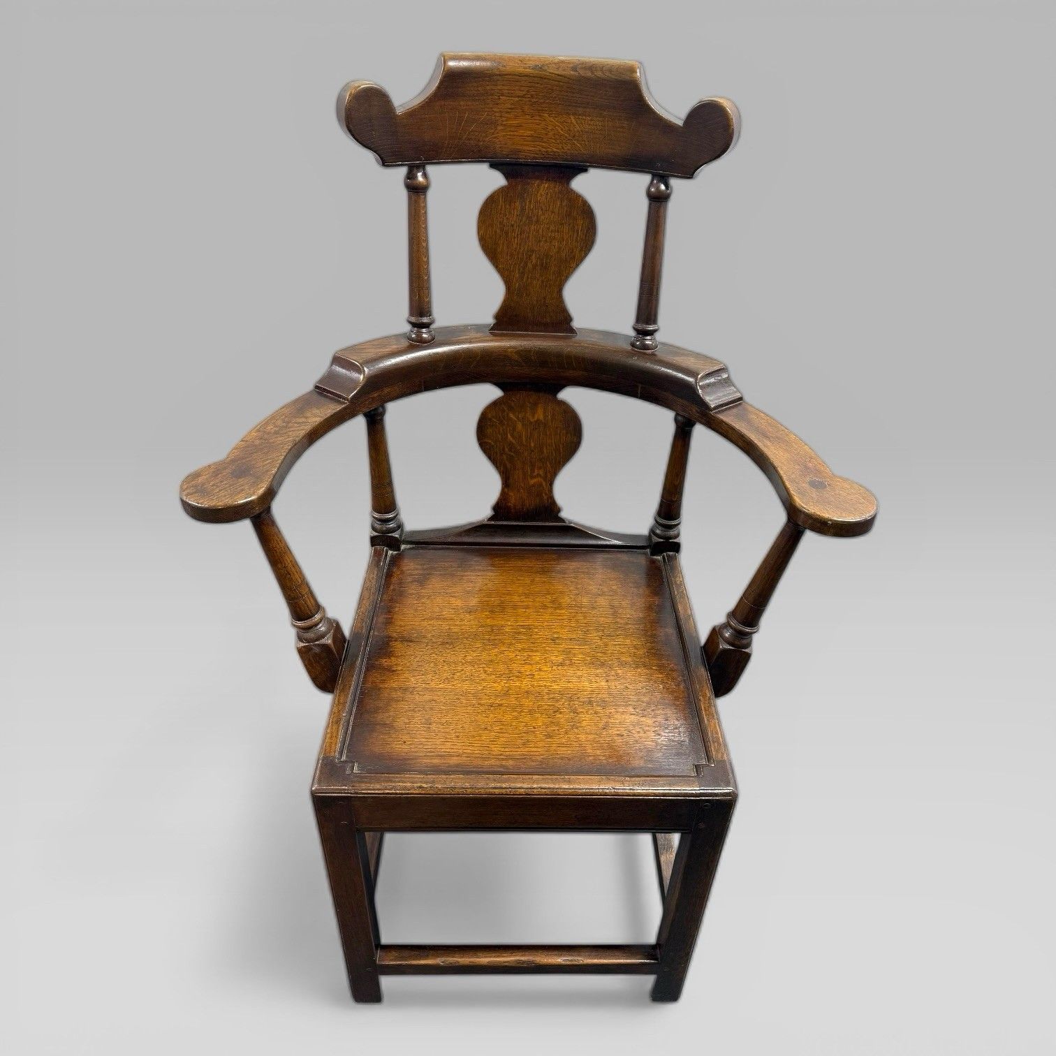 Late 20th Century Oak Wainscot Armchair In The 17th Century William & Mary Style photo furniture