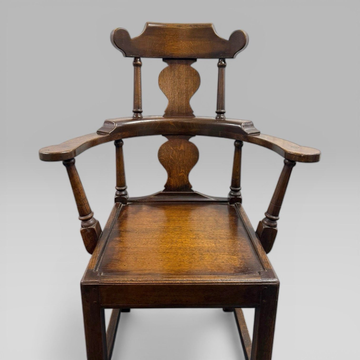 Late 20th Century Oak Wainscot Armchair In The 17th Century William & Mary Style photo Furniture