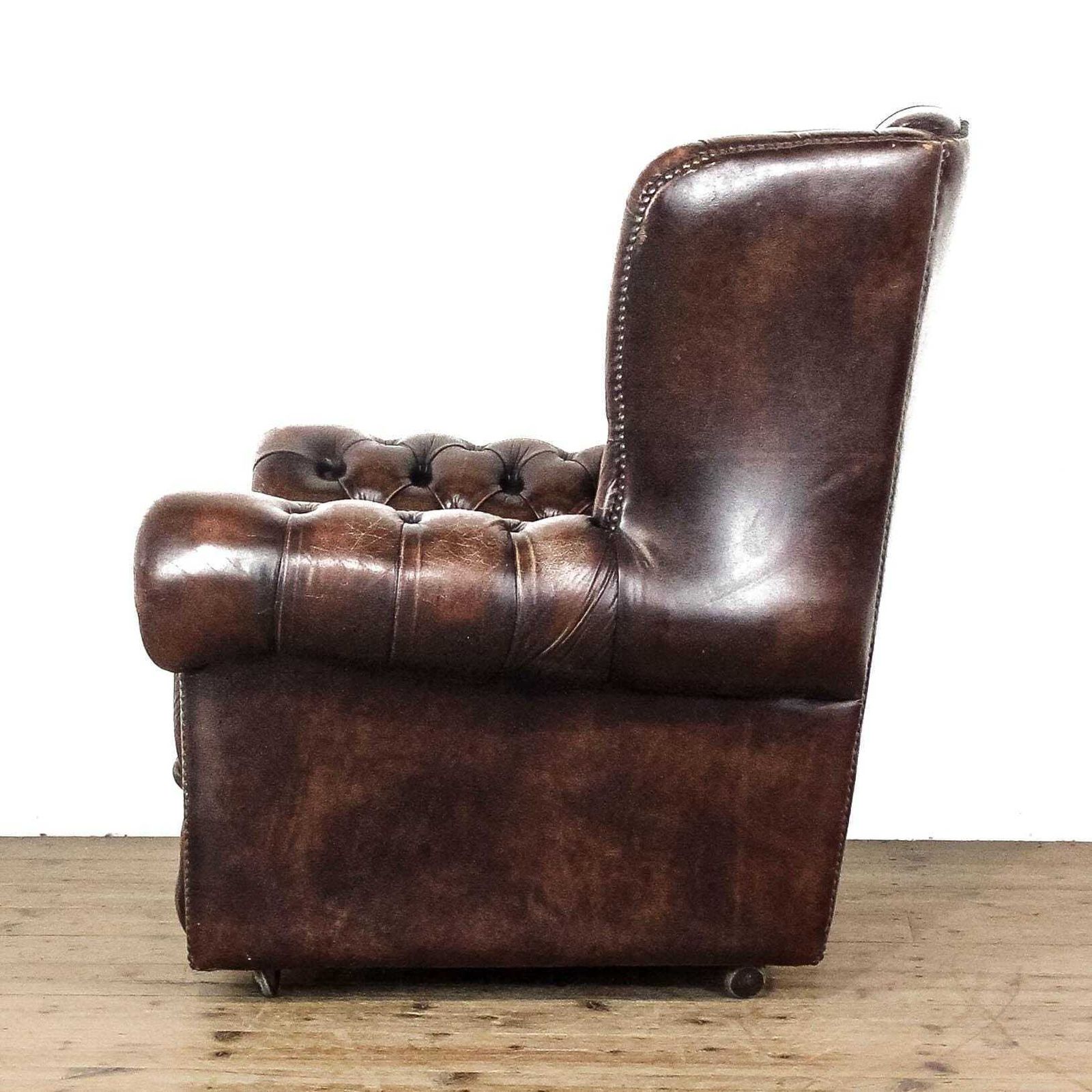 Vintage Brown Chesterfield Armchair | Chesterfield Armchair | Vintage Chair | Vintage Seating | Leather Chair photo for sale