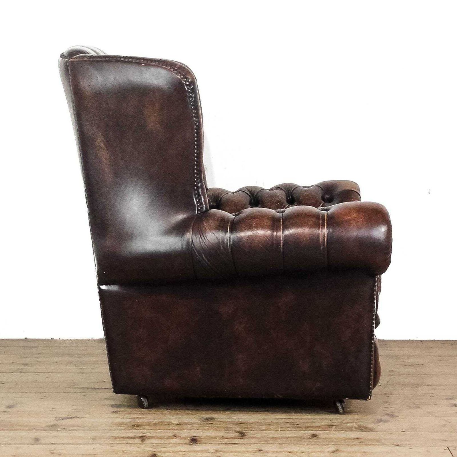 Vintage Brown Chesterfield Armchair | Chesterfield Armchair | Vintage Chair | Vintage Seating | Leather Chair photo 670.0