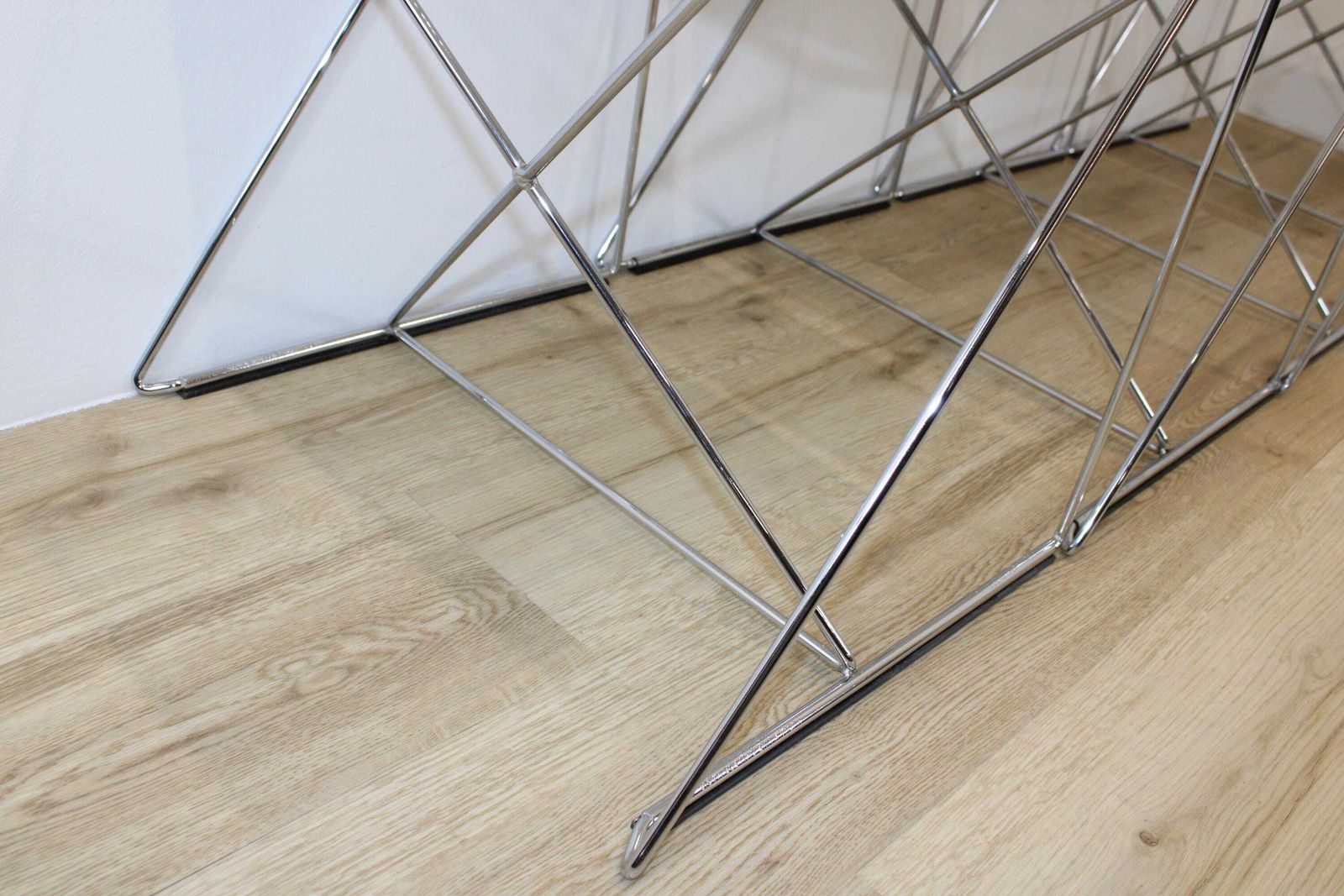 Furniture Set Of 4 Designer Chairs By Niels Jorge Haugesen X Line / Mcm Metal Dining Chairs / Italian Dining Chairs 80s photo