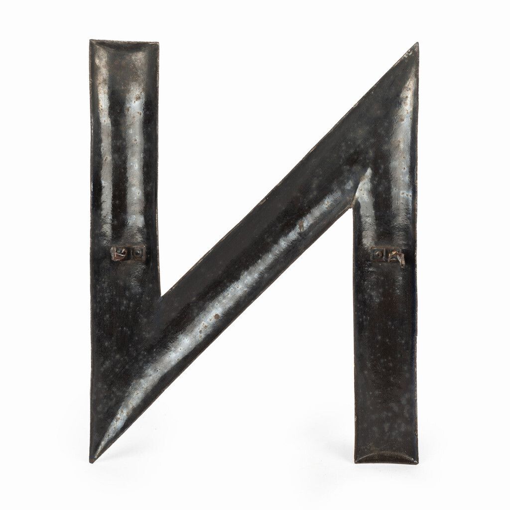 Enameled Letter "N", 1960s, Vintage photo 104.0
