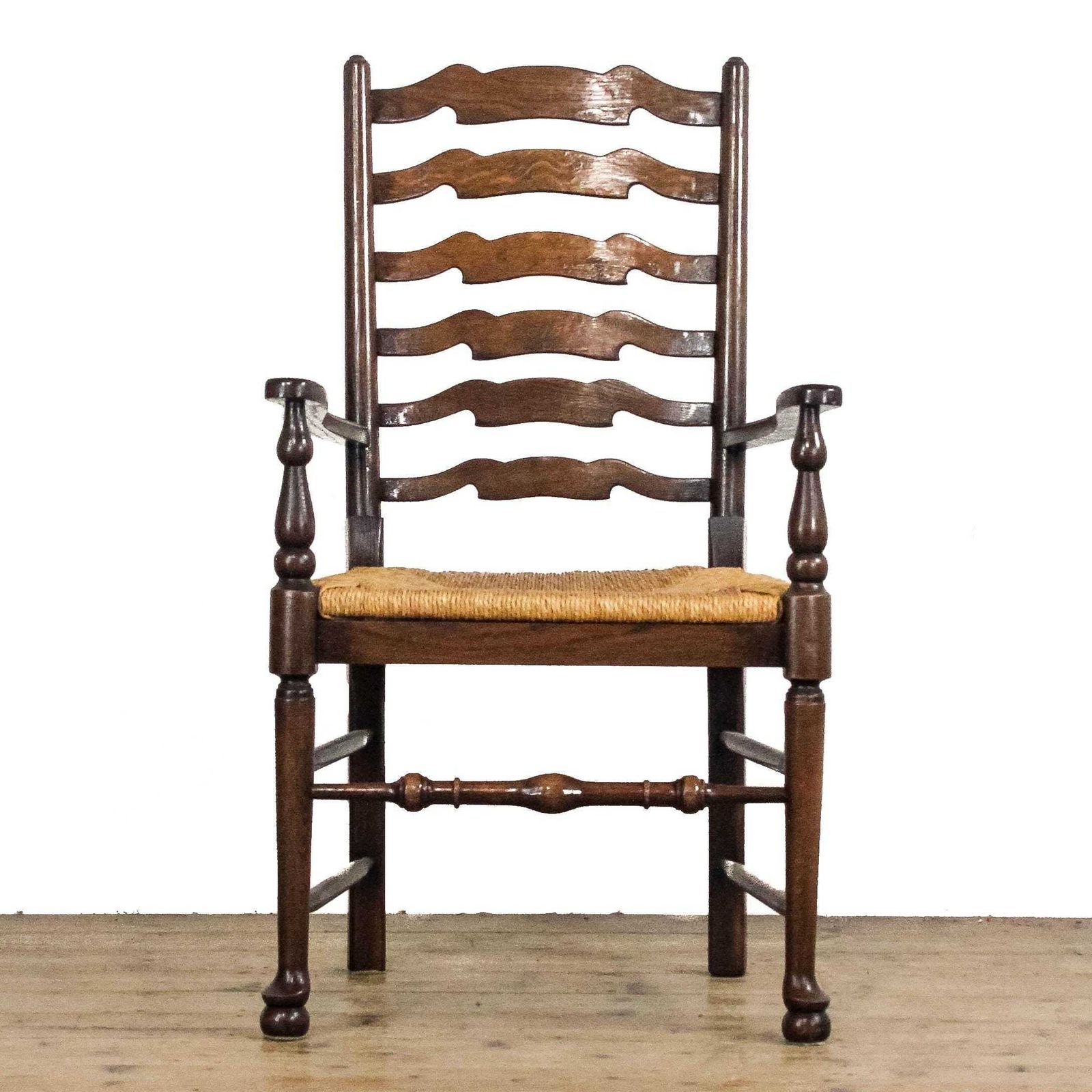 photo vintage Set Of Six Traditional Rush Seat Chairs | Set Of Chairs | Antique Chairs | Dining Chairs | Kitchen Chairs