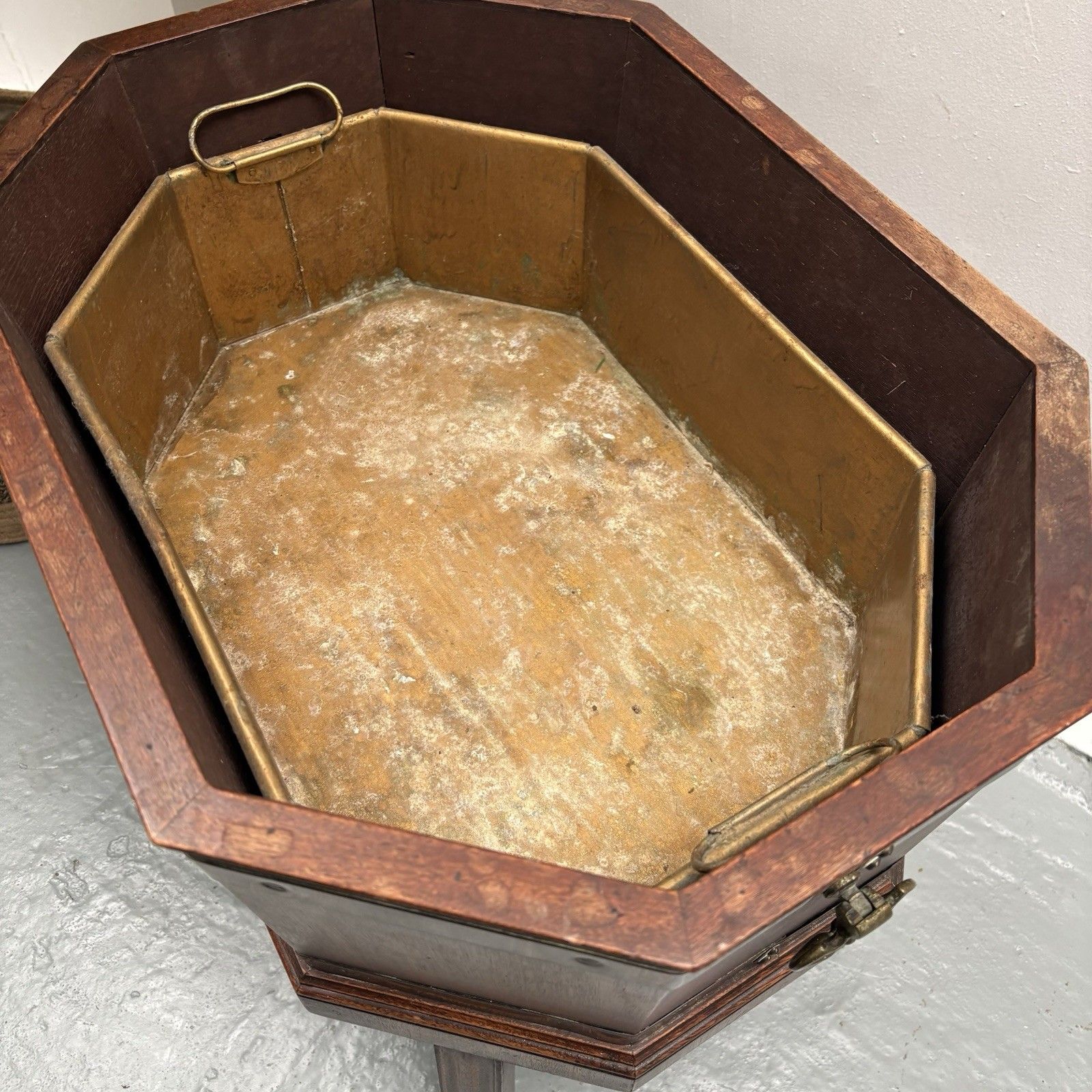 Celleratte George III Brass Bound Mahogany Wine Cooler photo buy