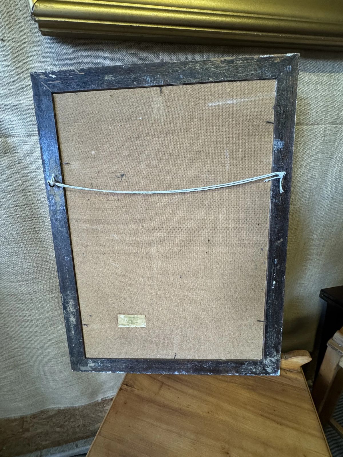 Vintage Framed Print Of A Sailboat By 19th Century Artist Eugene Deve In Gilt Frame photo vinterior