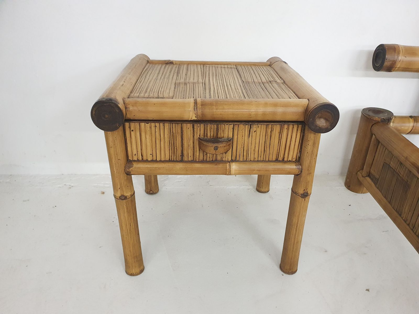Bamboo Two Person Bed 180 X 210 Cm With Night Stands photo buy