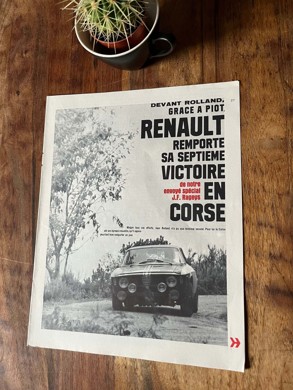 Vintage Alfa Romeo Corsica Rally Magazine Print 1967 photo for sale