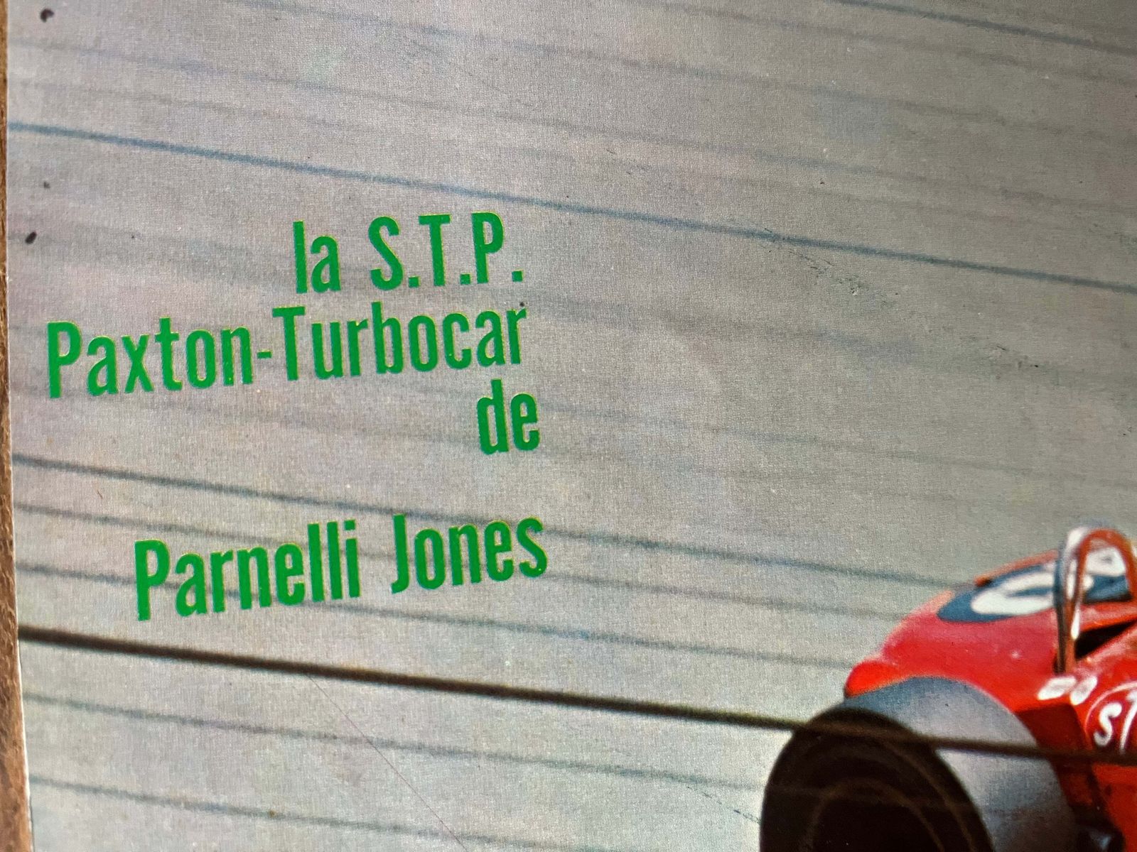 Vintage Car Print Parnelli Jones Stp Turbo Car 1967 photo 79.0