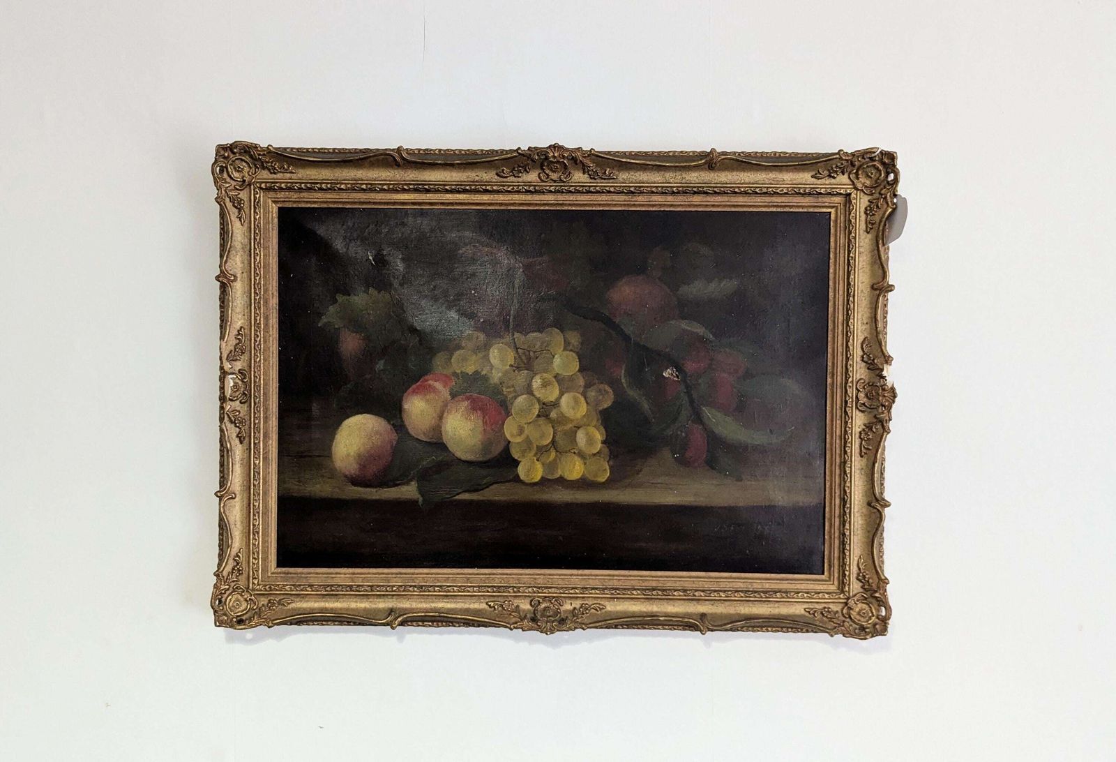 Antique Oil Painting, Still Life, Fruit