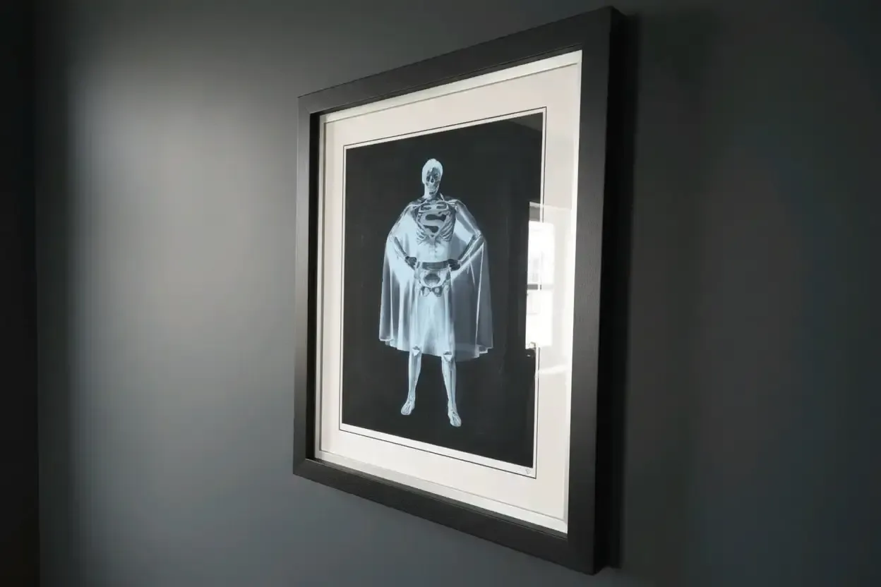Jj Adams Signed Limited Edition Clarke Superman X Ray Artwork Print Framed photo for sale