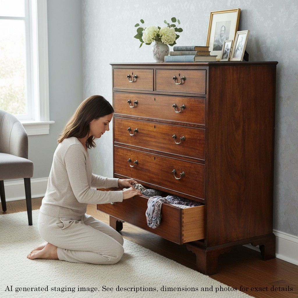 Antique Late 18th Century Georgian Large Mahogany Chest Of Drawers –Fine Quality photo furniture