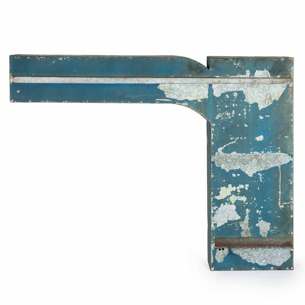 Metal Letter R, 1970s, Vintage photo Home Decor