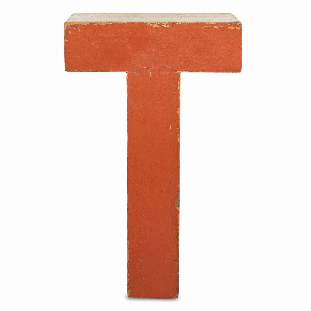 Wooden Letter "T", 1990s, Vintage