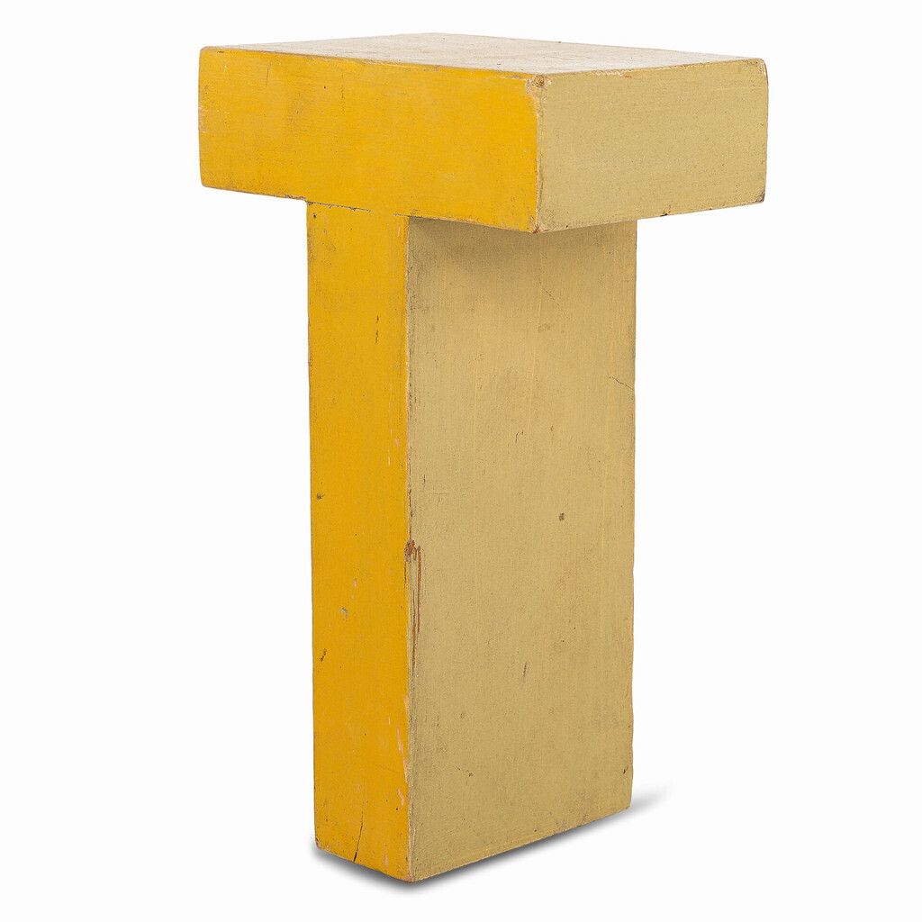 Wooden Letter "T", 1990s, Vintage photo 95.0