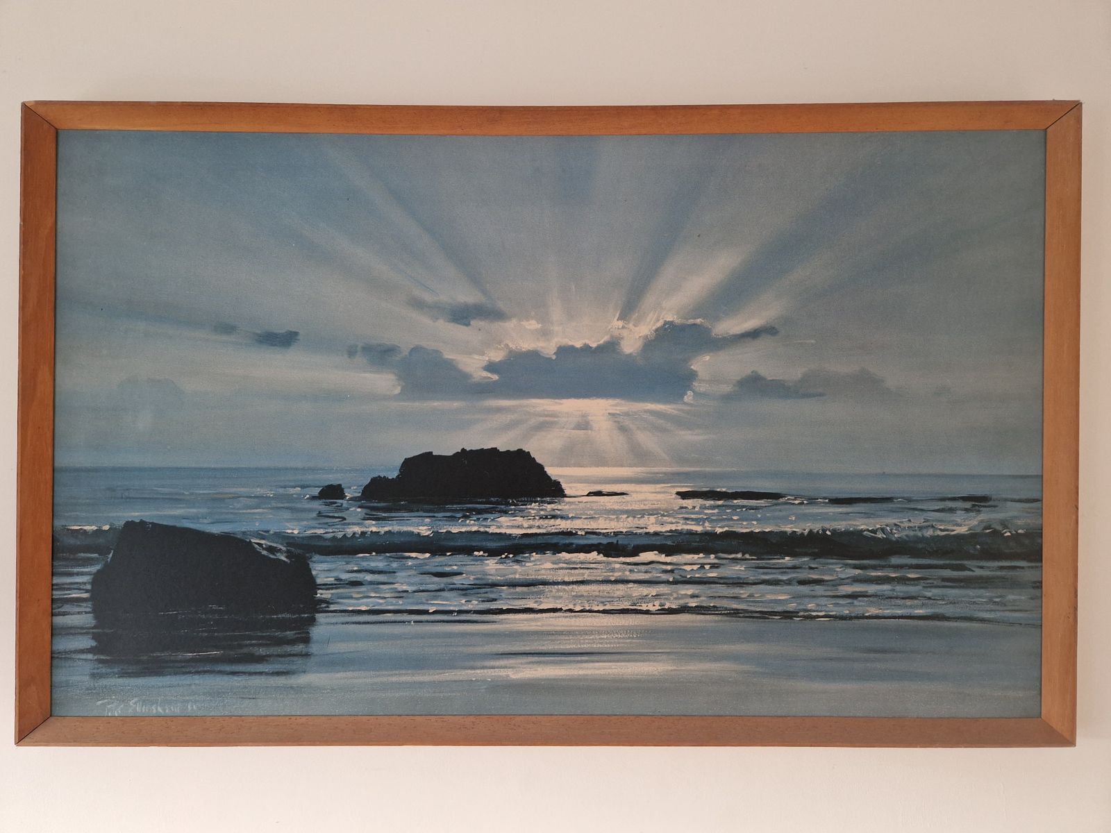 Limited Edition Framed Print Of "Moonlight Seascape" By Peter Ellenshaw