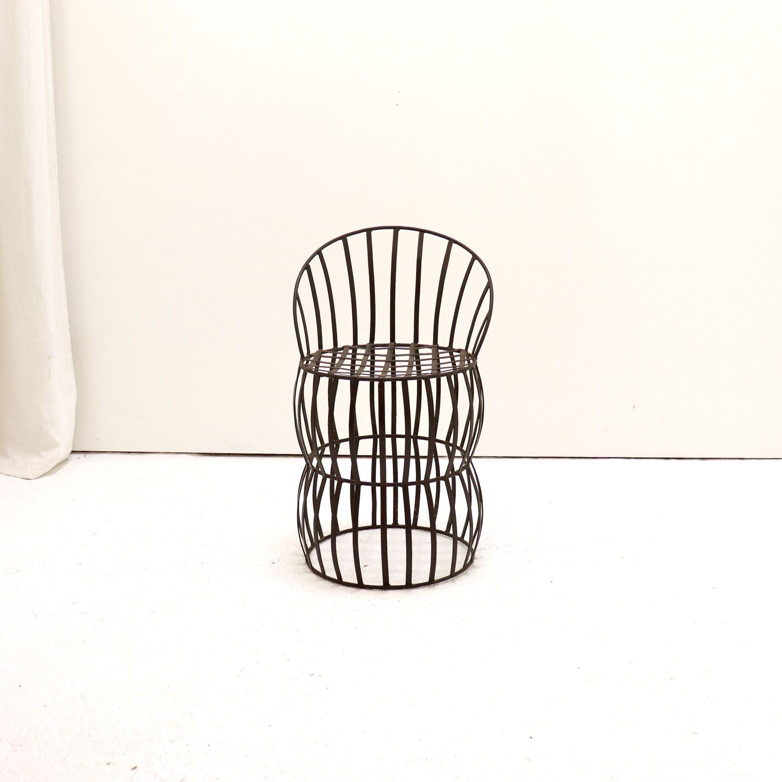 Early 20th Century French Iron Strap Chair photo for sale