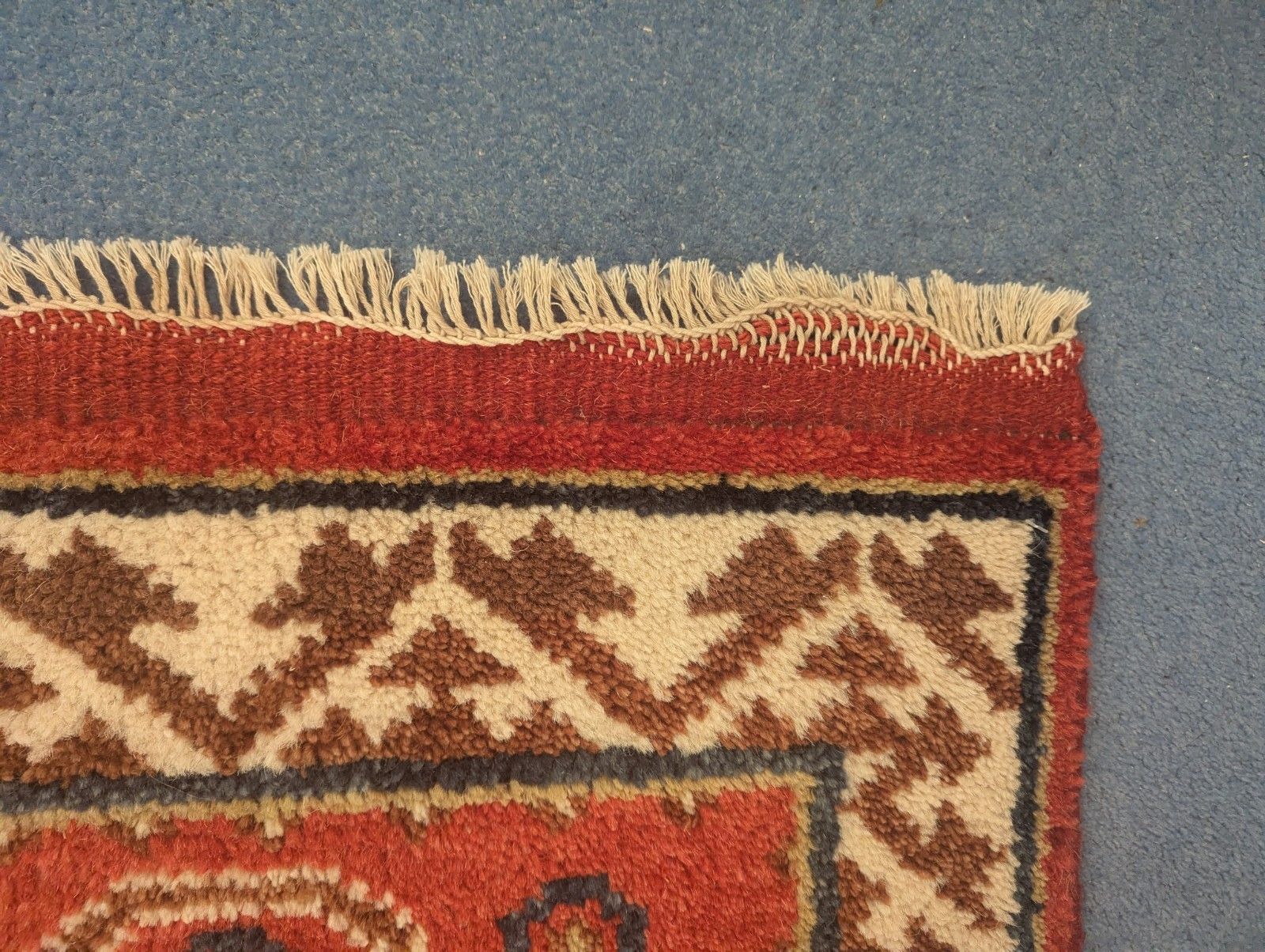 Antique Indian Rug Hand Made Oriental Wool Vintage Small 62 X 106cm Ex Cond photo vinterior