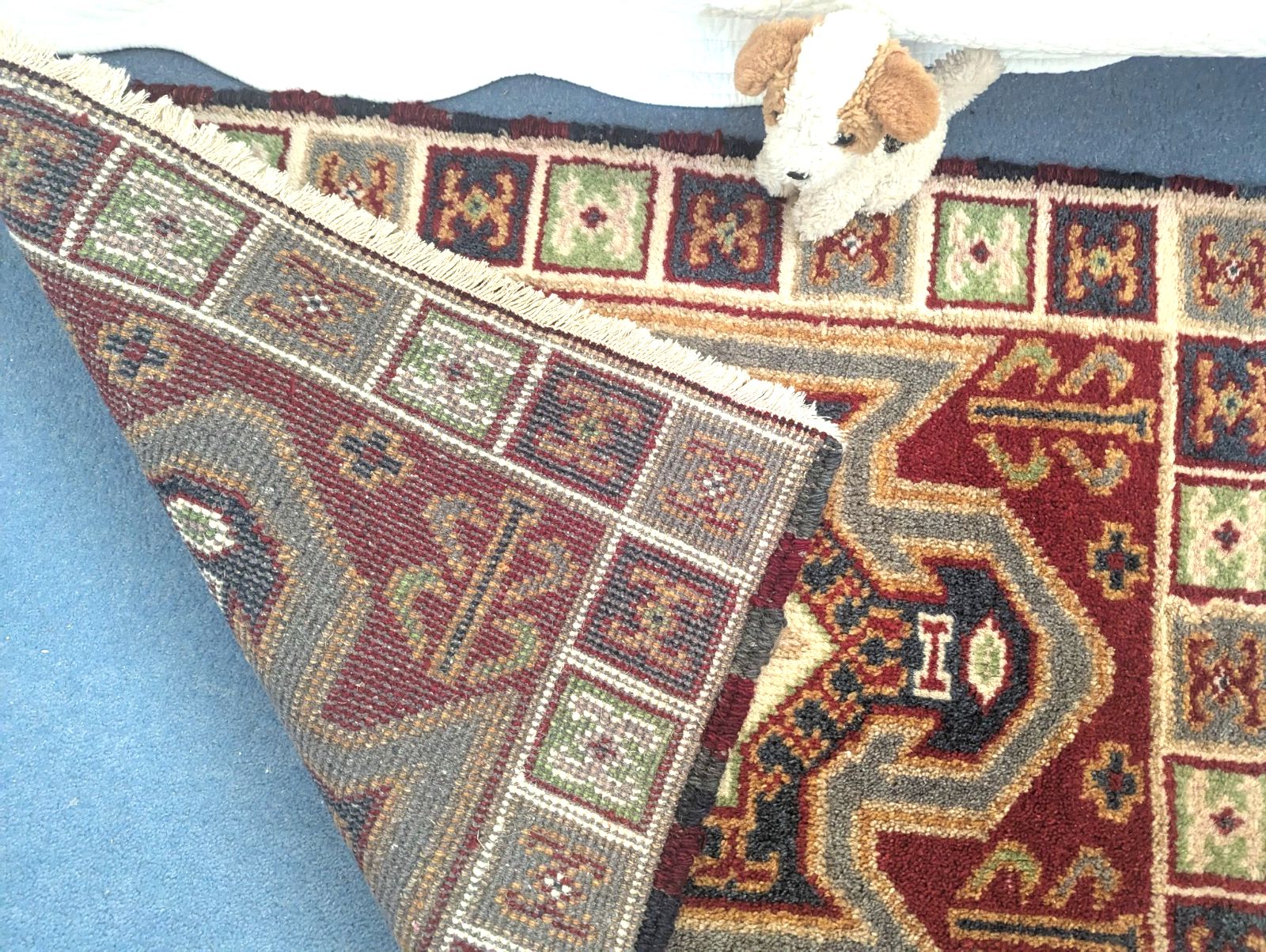 Antique Indian Rug Hand Made Oriental Wool Vintage Small 66cm X 96cm Ex Cond photo vintage