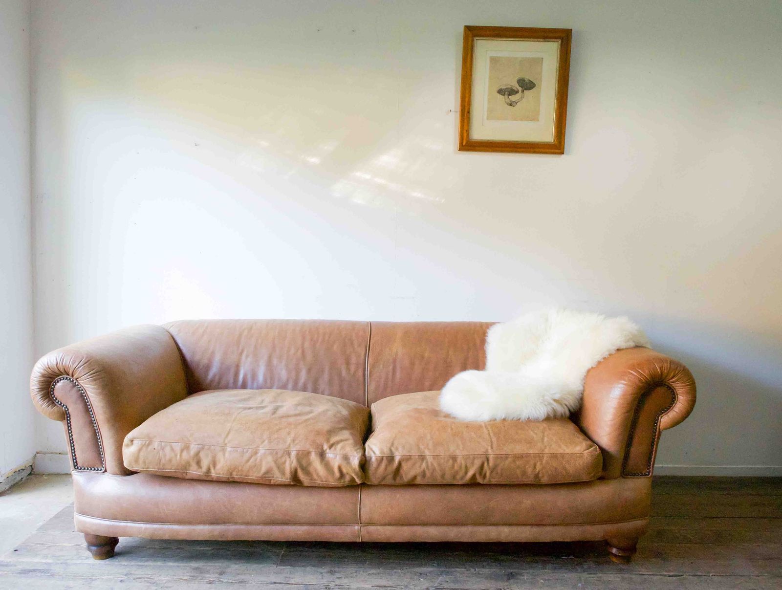 Chesterfield Style Leather Sofa
