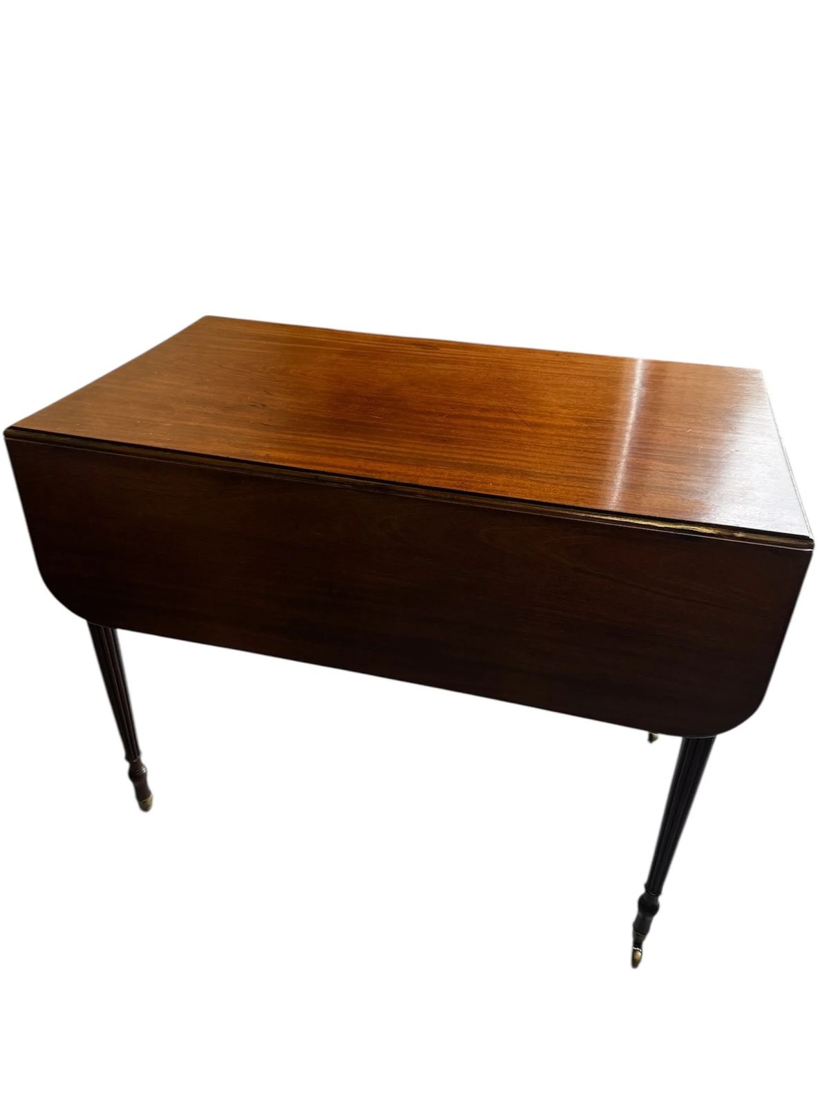 Victorian Mahogany Pembroke Table Drop Leaves Single Drawer Dining photo for sale