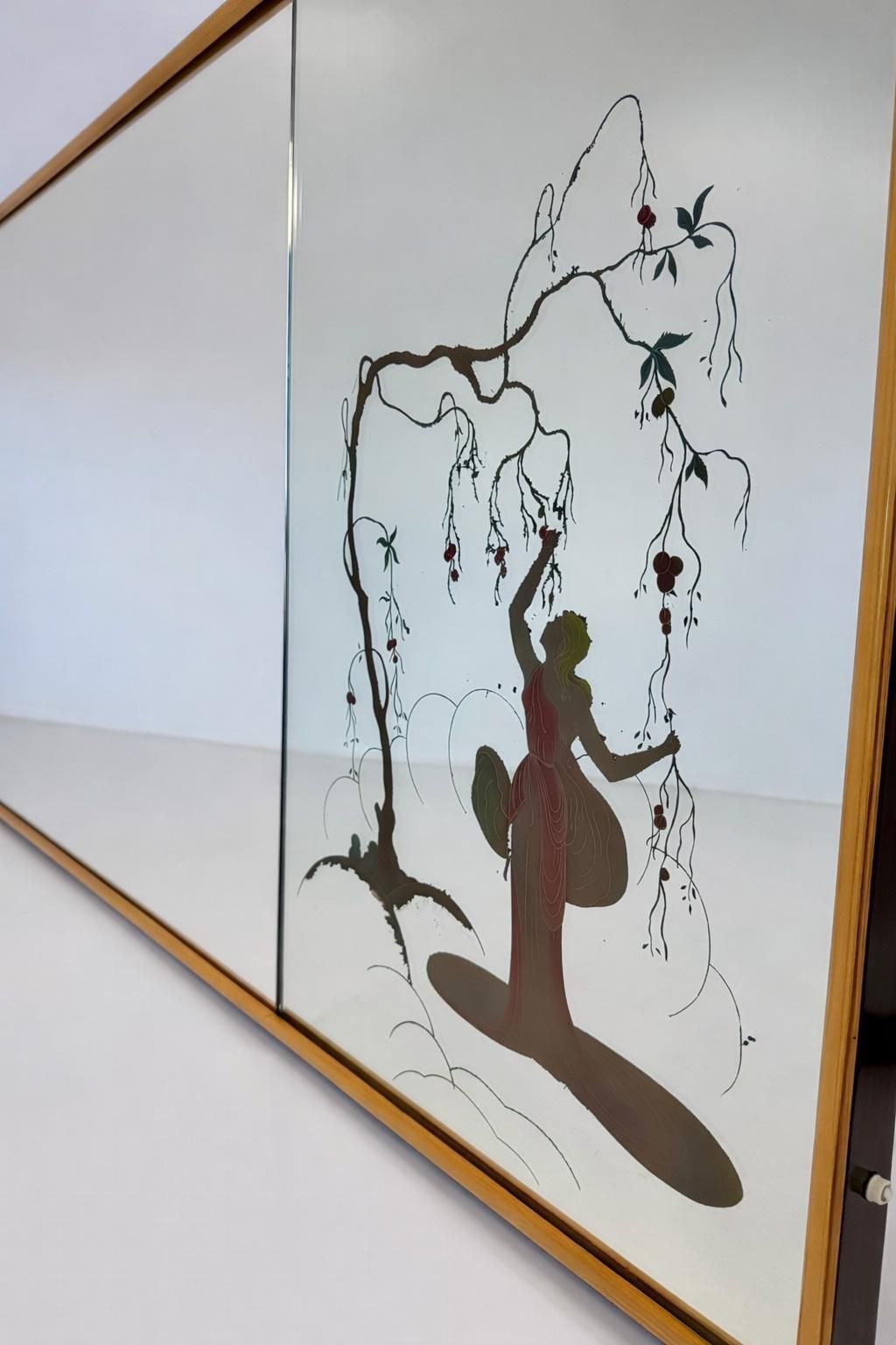 Art Deco Mirror Attributed To Osvaldo Borsani, Italy 1940s photo 3561.0