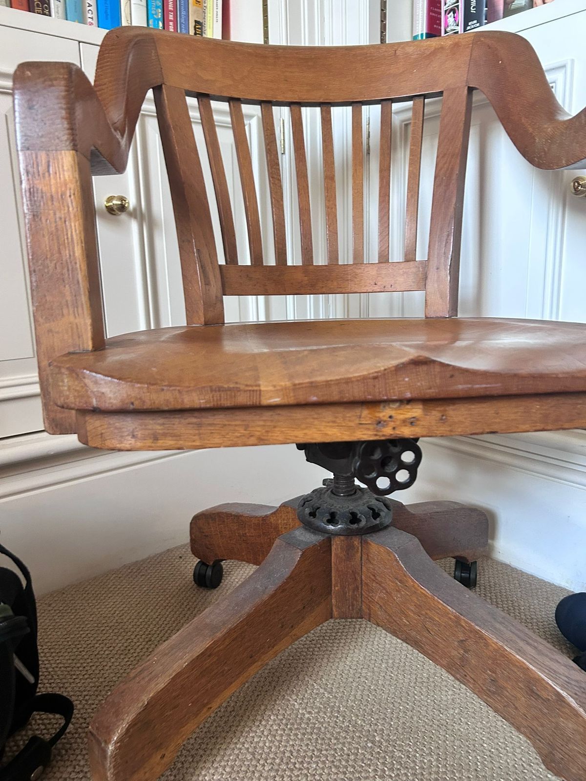 Antique Milwaukee Chair Co. Oak Swivel Desk Chair – Dated 1926 – Signed photo buy