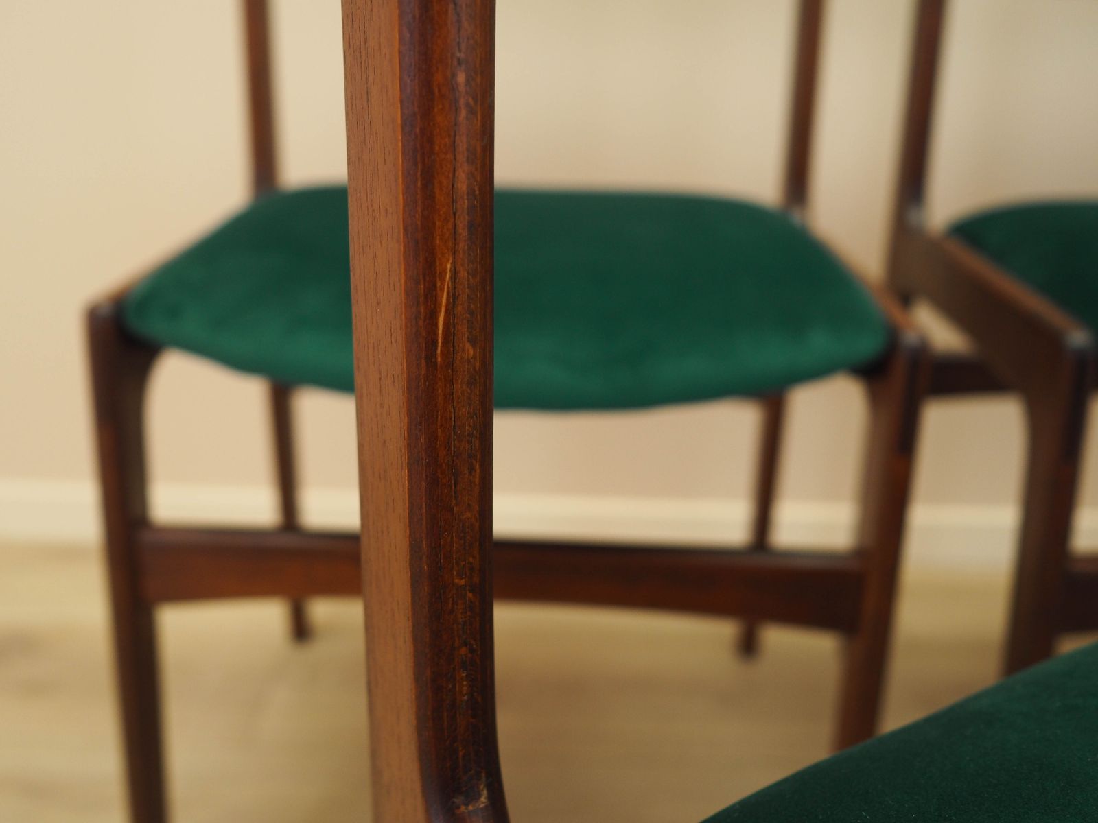 photo for sale Set Of Six Teak Chairs, Danish Design, 1970s, Production: Denmark