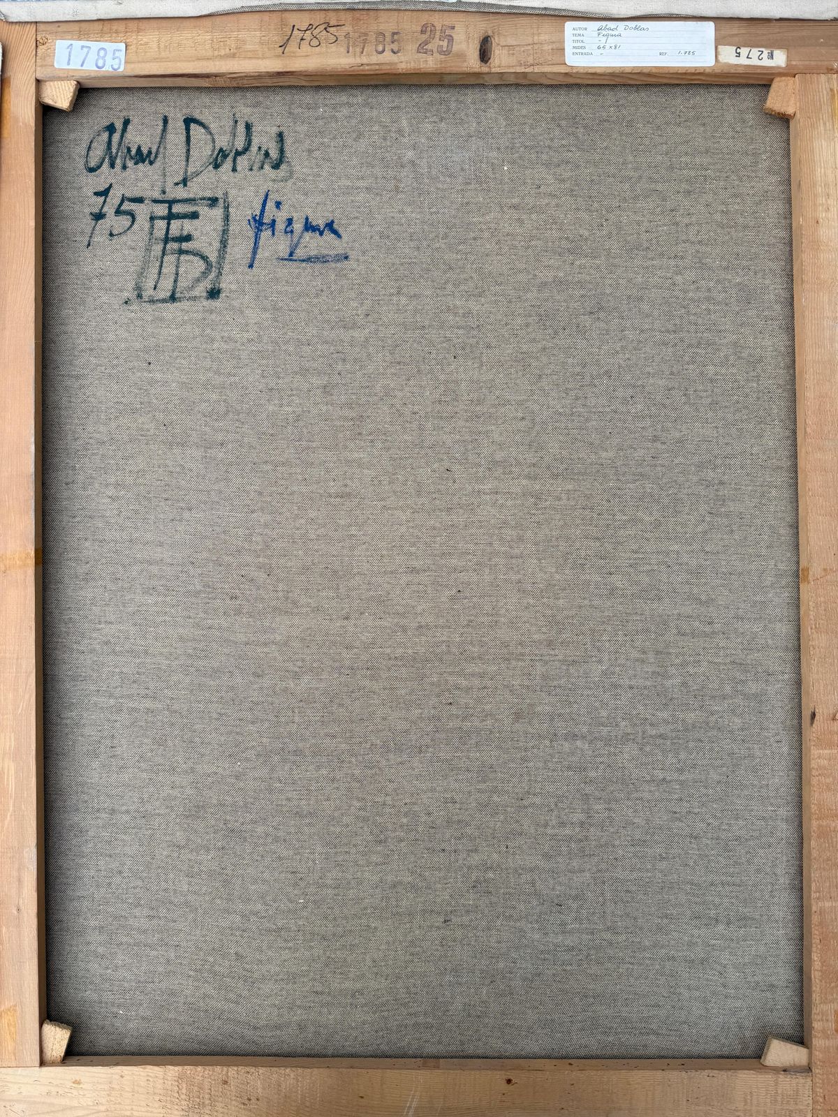 Francisco Abad Doblas – Zittend Vrouwelijk Naakt, Olieverf Op Doek – Spaans Figuratief Expressionisme, 20e Eeuw, 1975 photo vintage