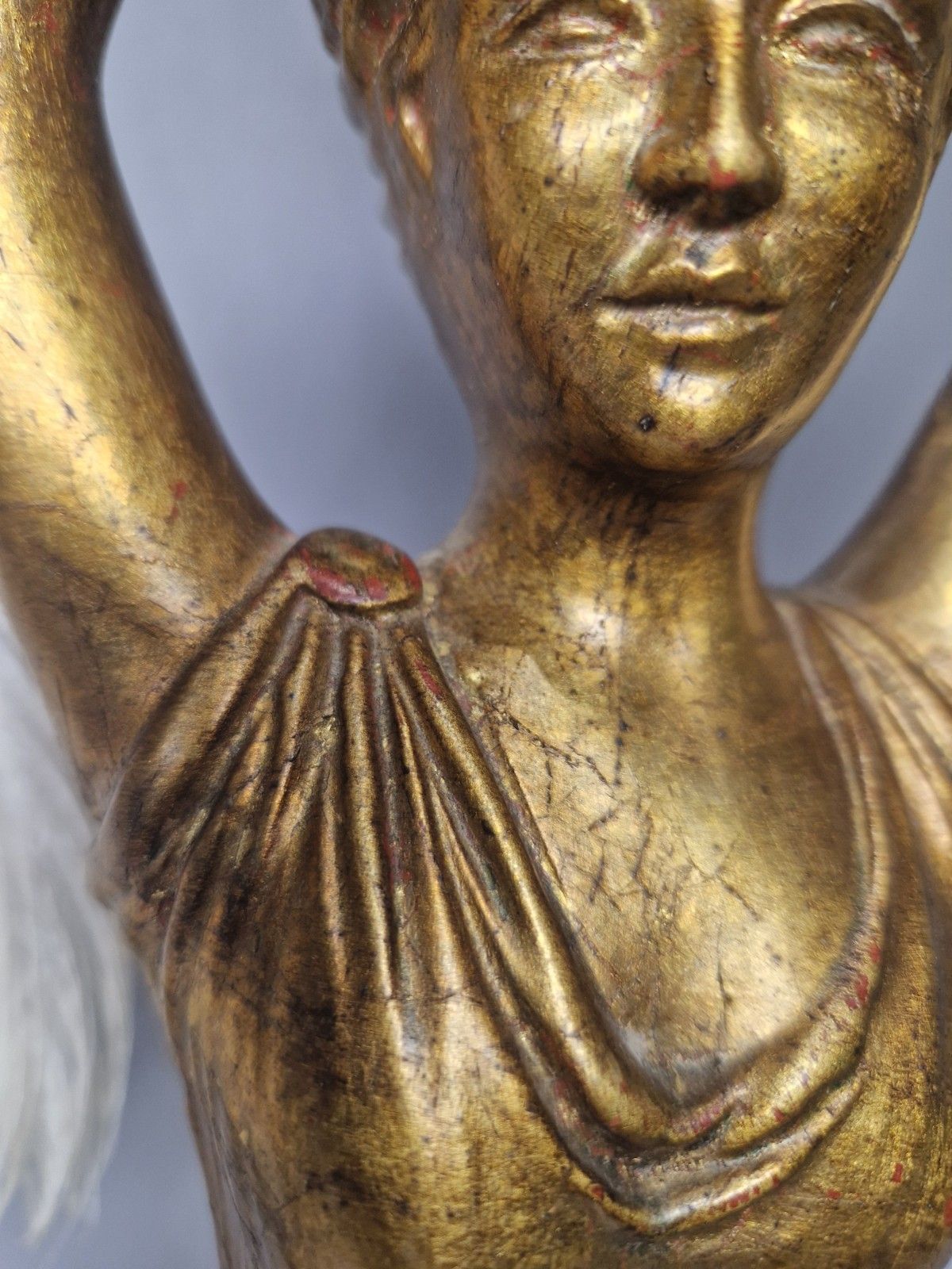 Vintage Tall Neoclassical Table Lamp Robed Grecian Woman Urn Country Decor photo Lighting
