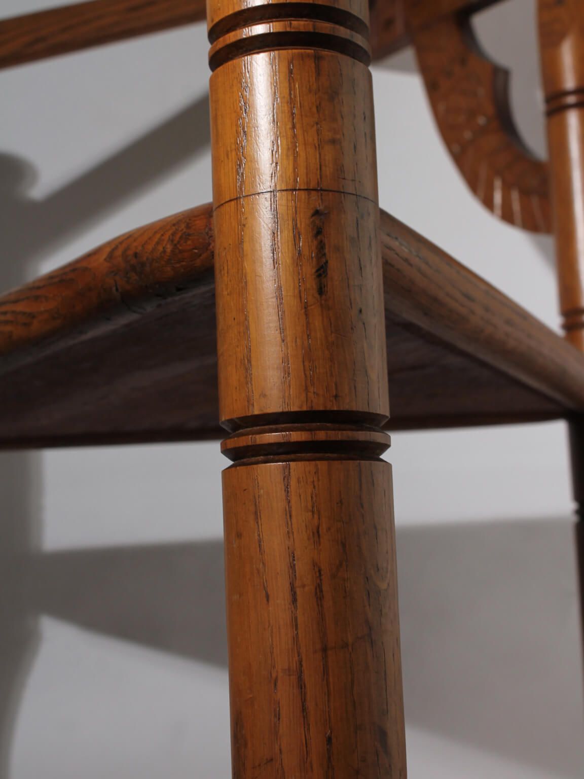 Swedish Carved Oak Monk Chair, 1930s photo 2434.0