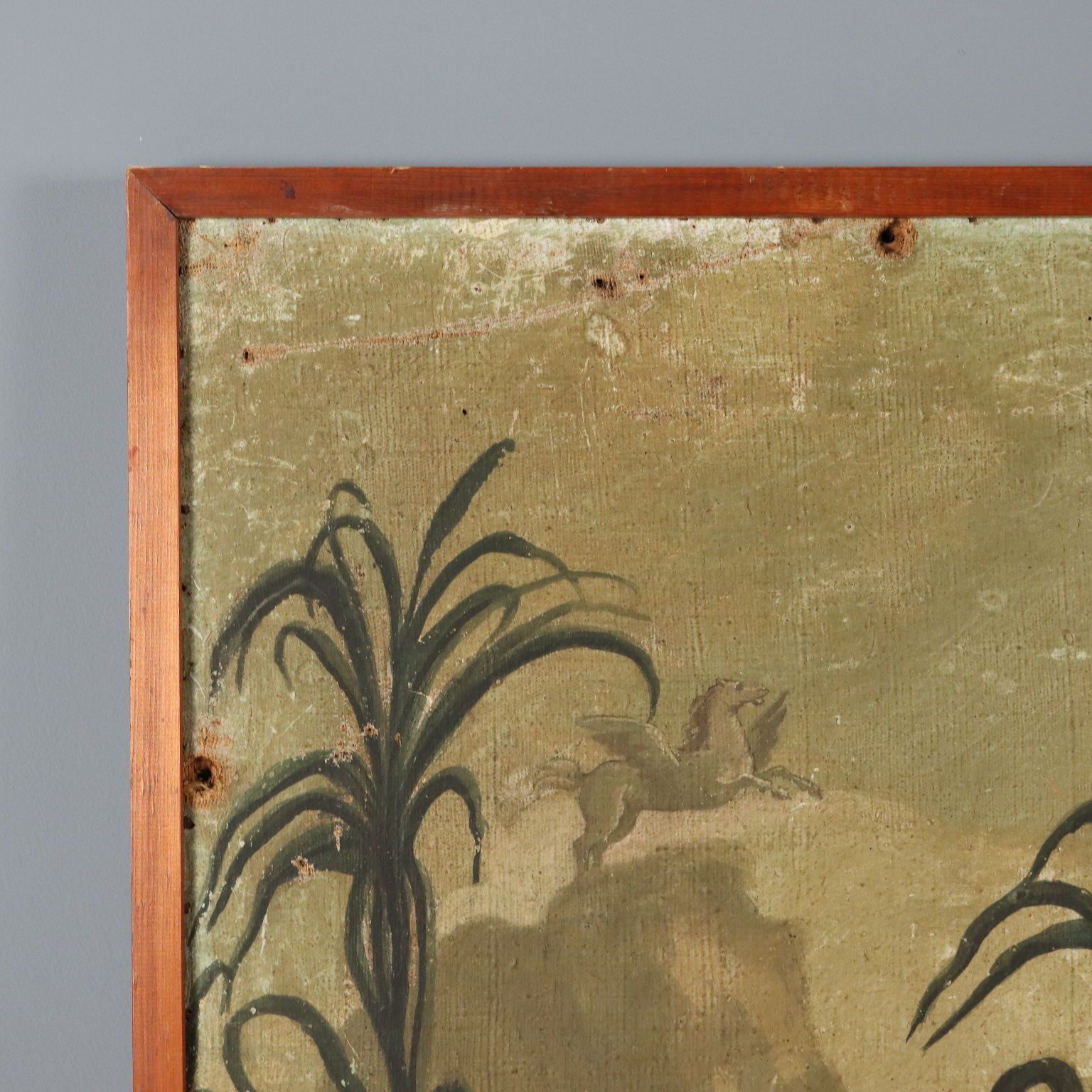 4290.0 Apollo And Daphne Antique Painting Oil On Canvas XVIII Century photo