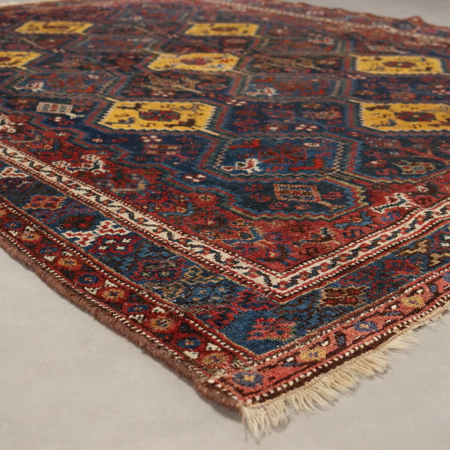 Antique Asian Carpet Wool Thin Knot Handmade 73 X 57 In photo Textiles