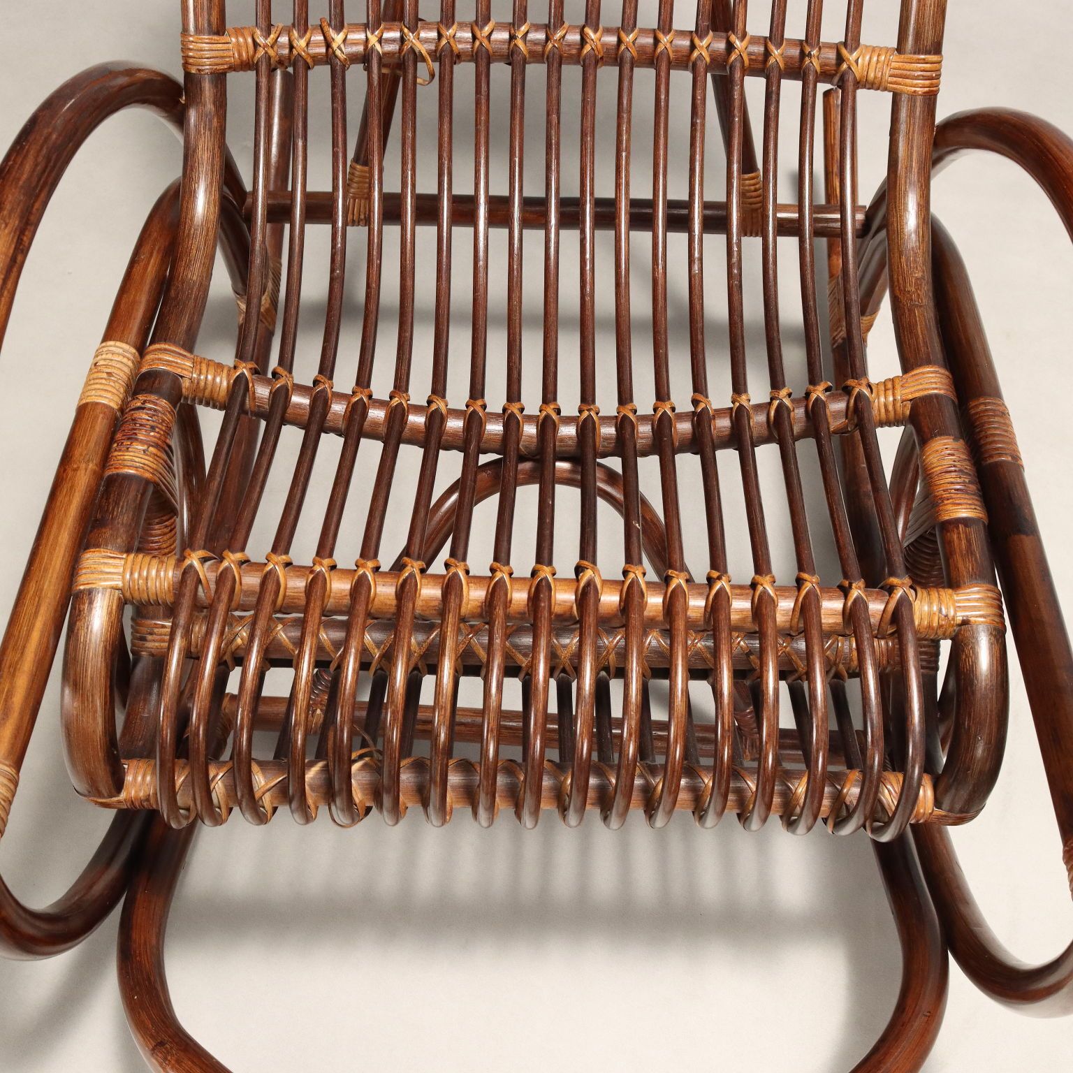 Vintage Rocking Chair Bamboo Design Italy 1970s photo 360.0
