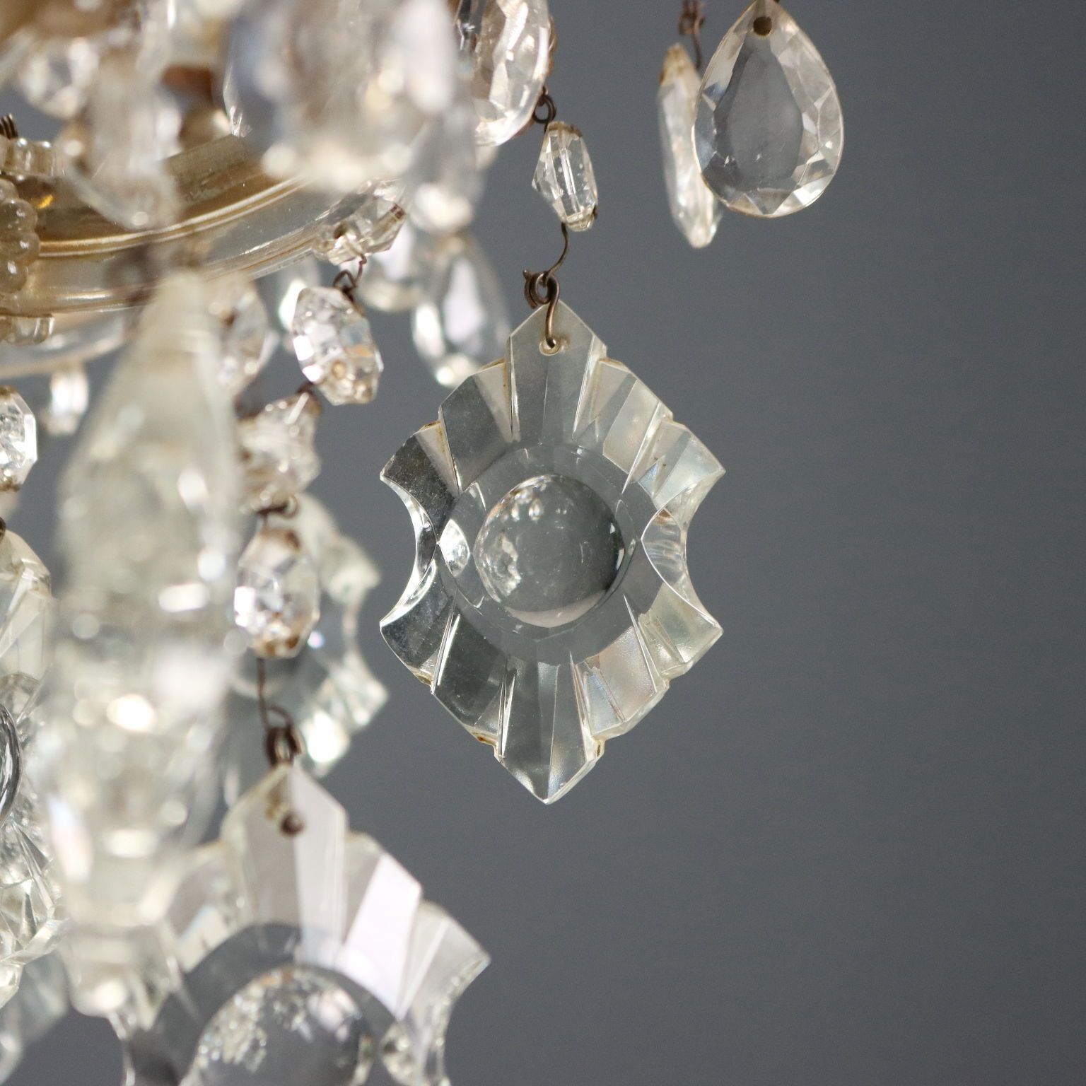 Antique Chandelier Maria Theresa Style 24 Lights Italy XX Century photo Lighting
