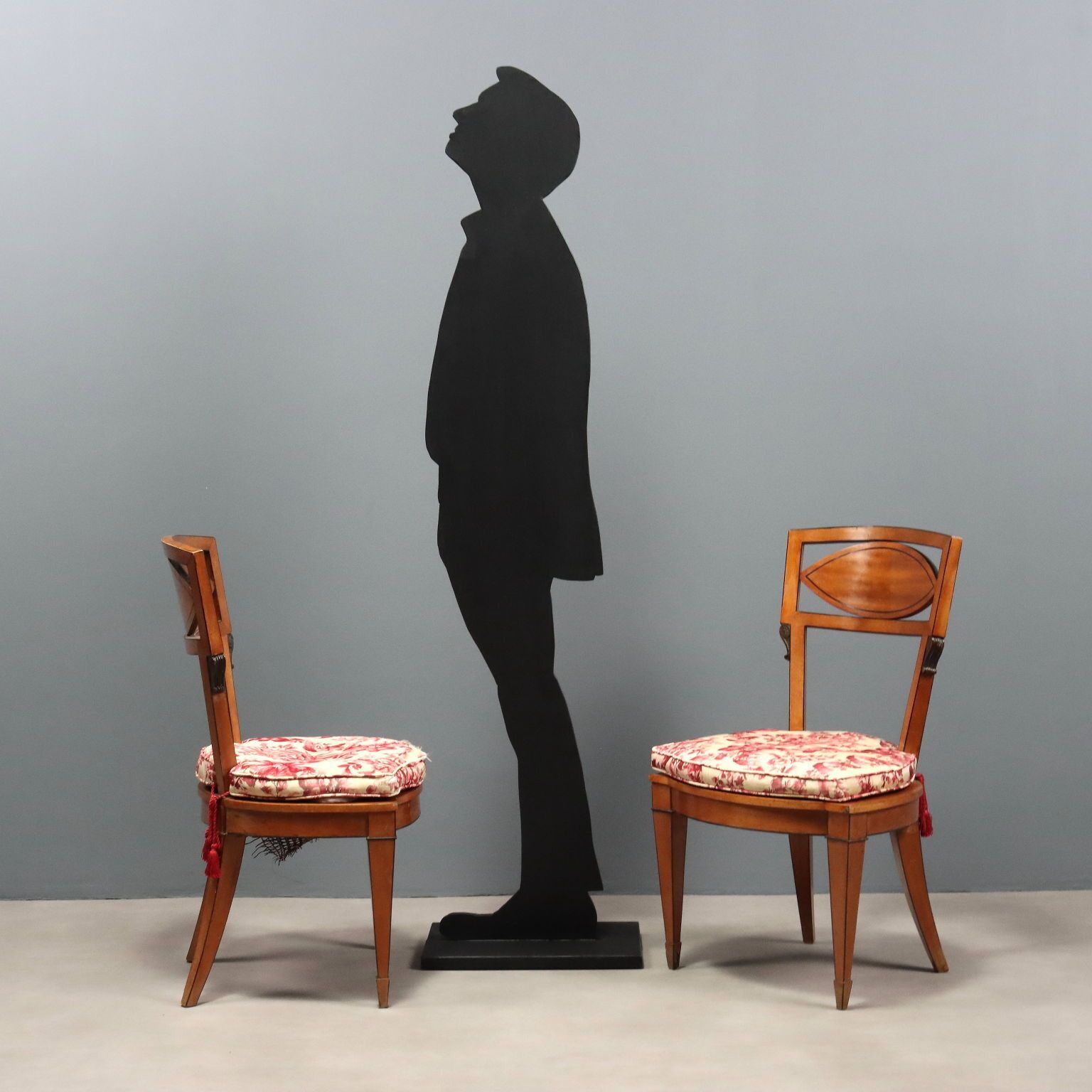 Chairs Regency Style Mahogany Fabric XX Century photo furniture