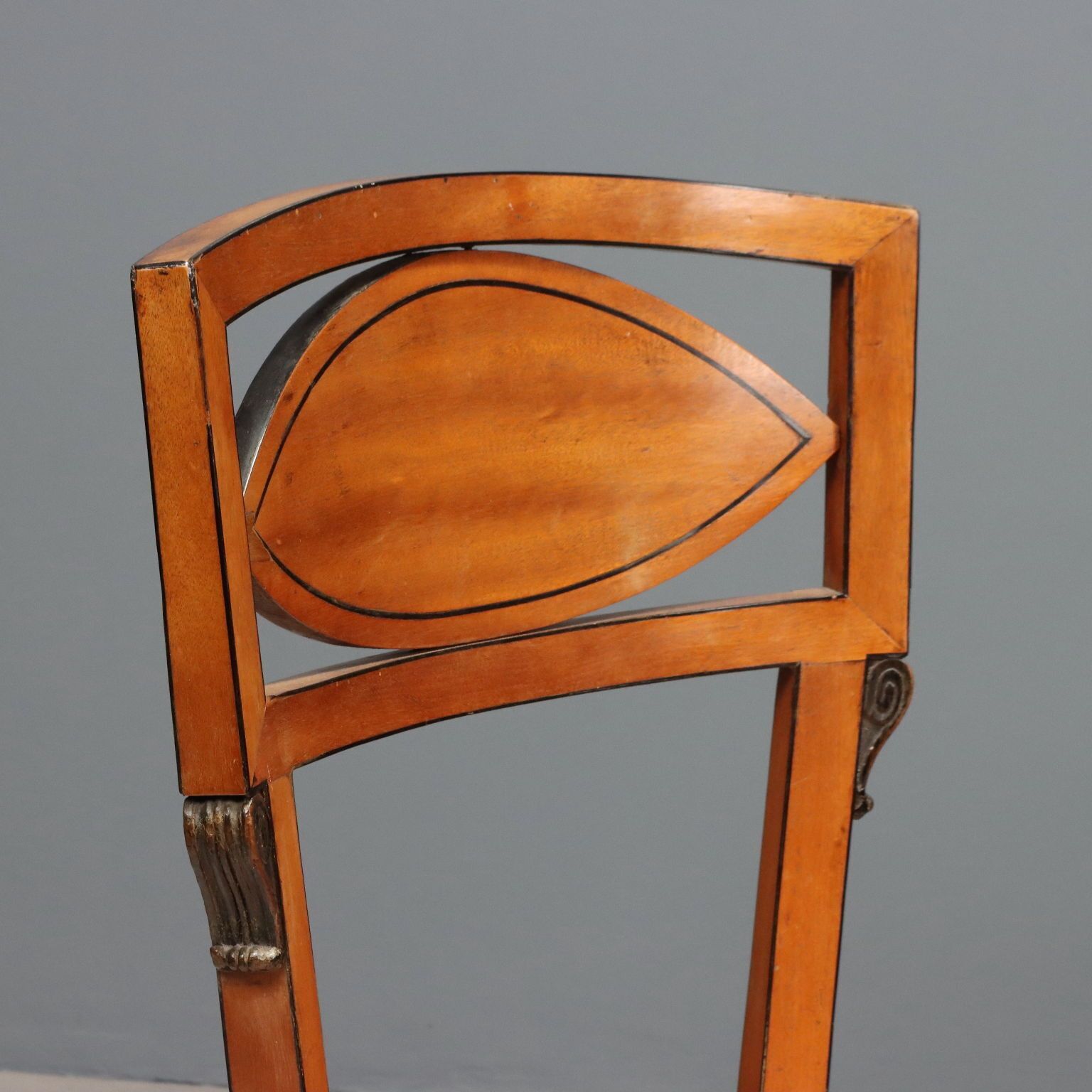 Chairs Regency Style Mahogany Fabric XX Century photo Furniture